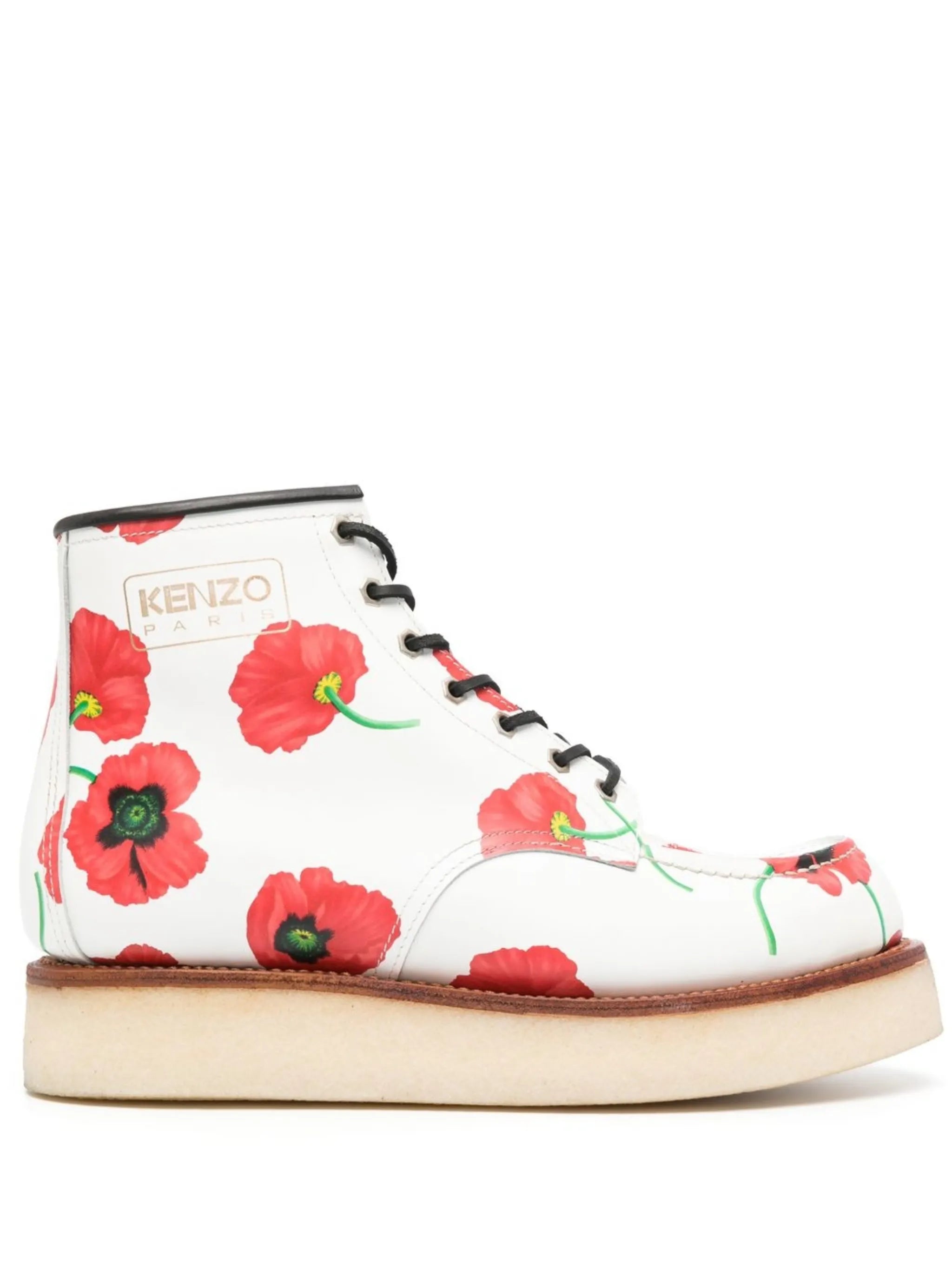 Yama floral-print lace-up boots