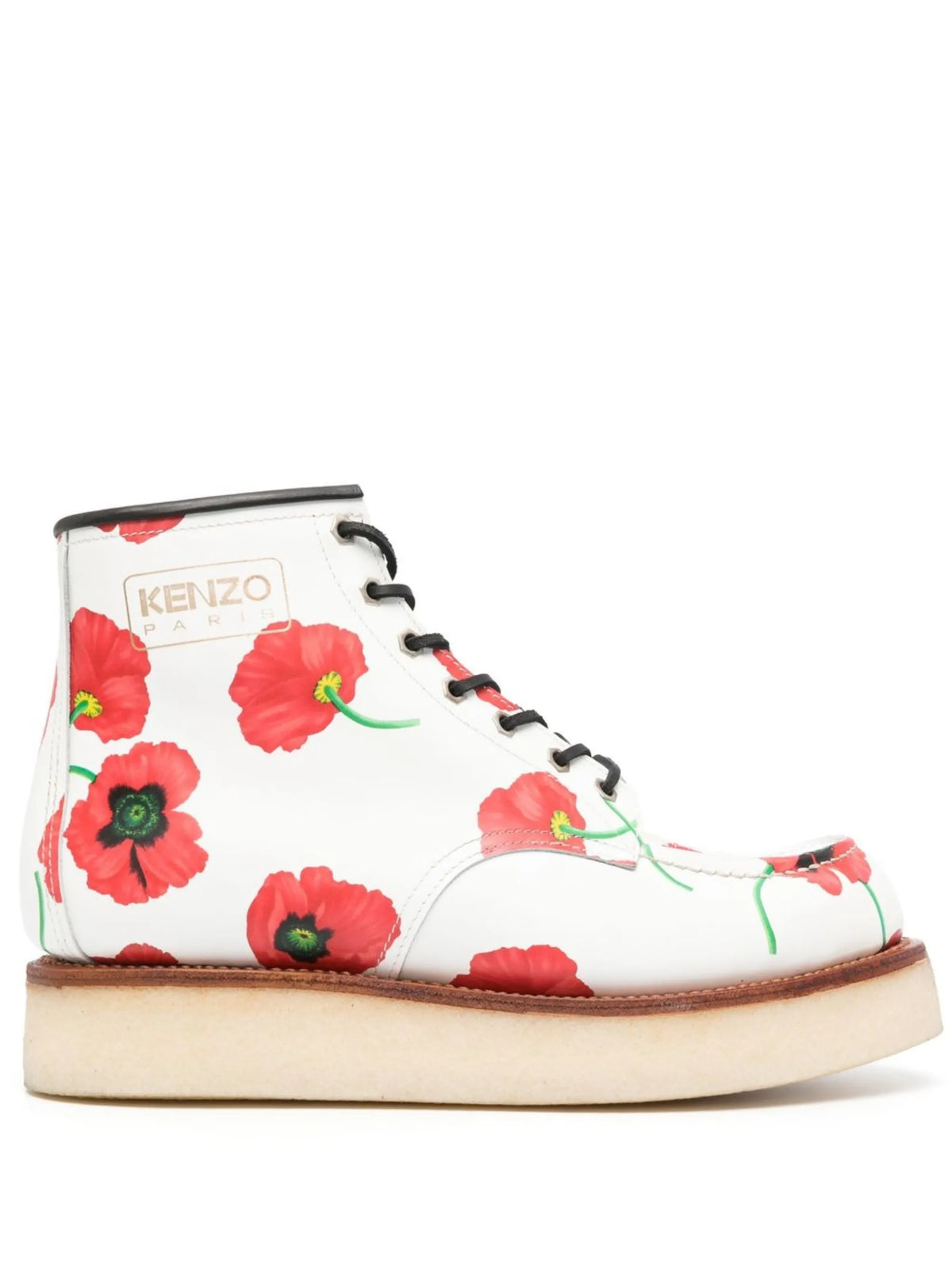 Yama floral-print lace-up boots