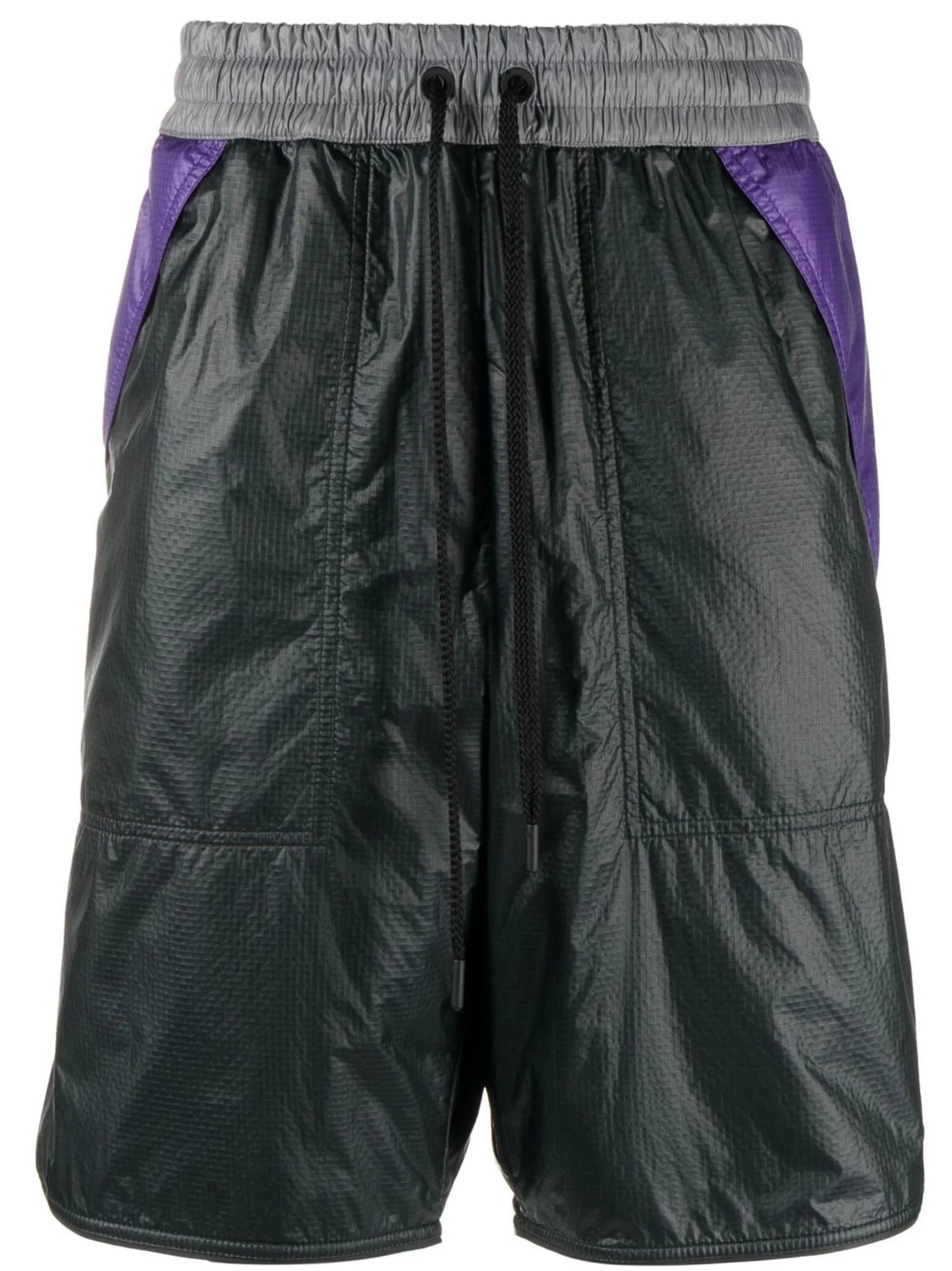 patchwork track shorts