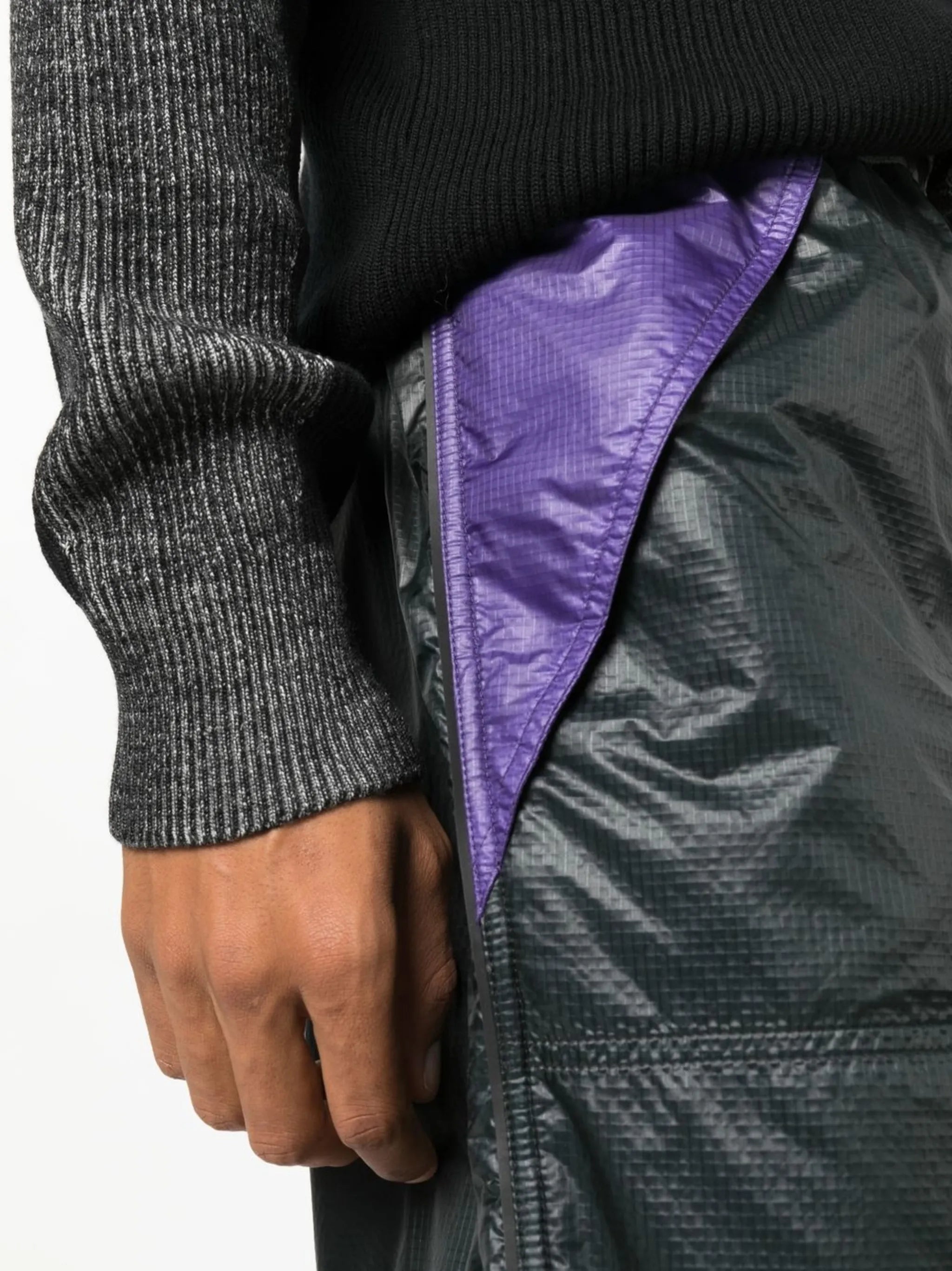 patchwork track shorts