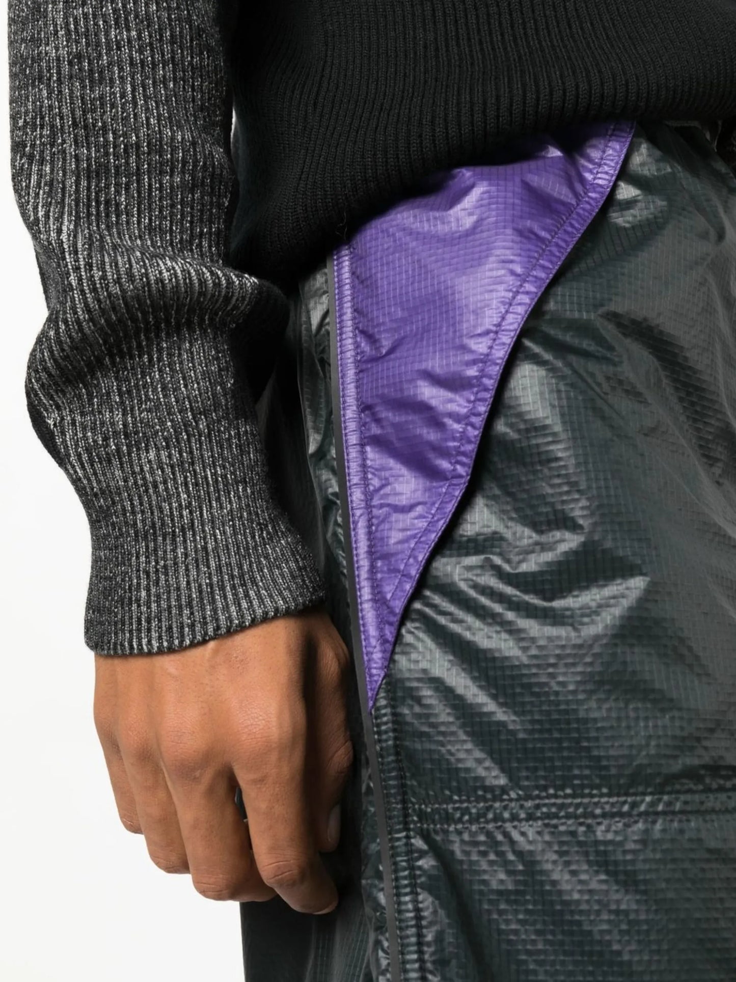 patchwork track shorts