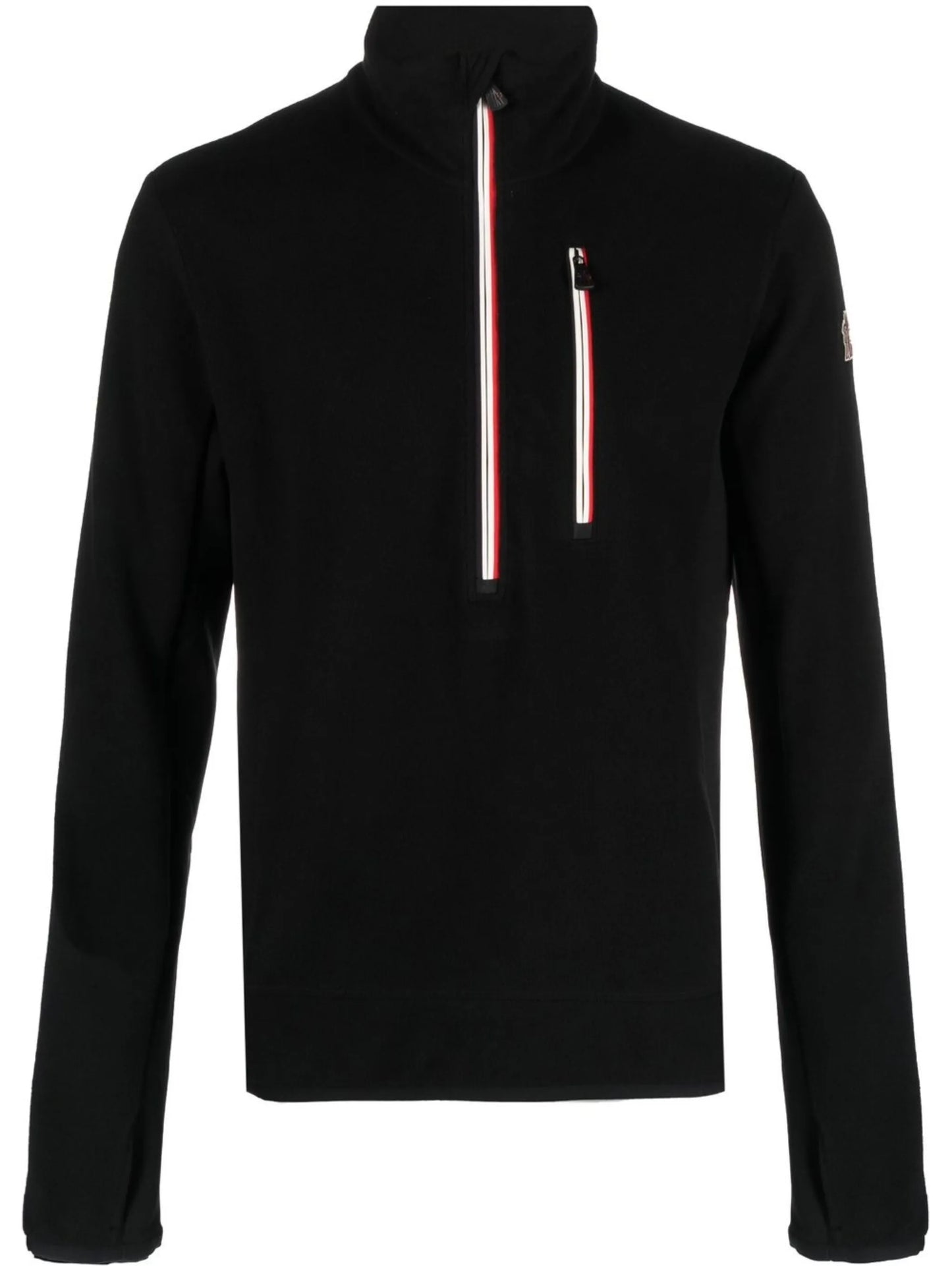 half-zip front sweatshirt