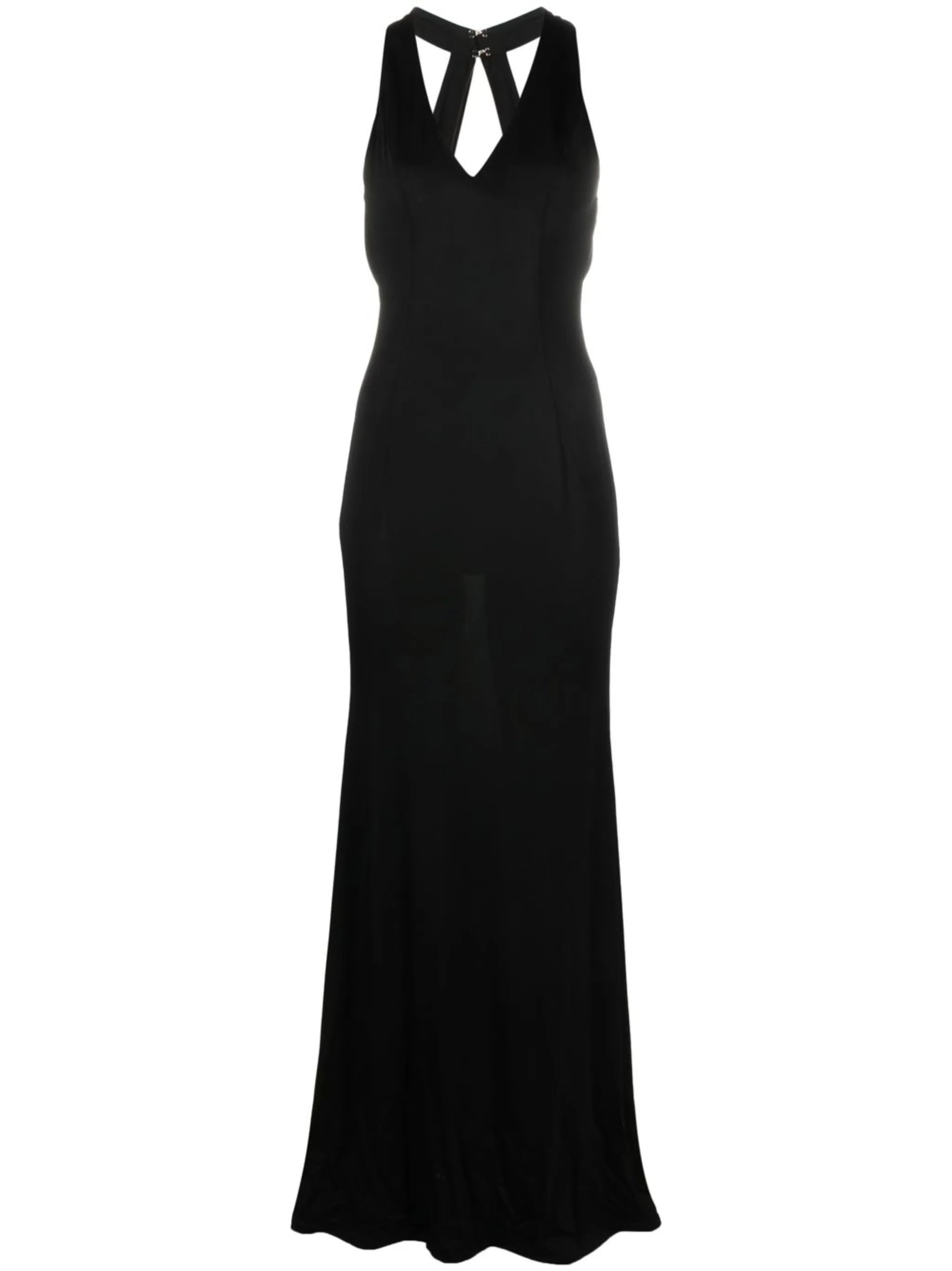 Black High Sea Open Back Maxi Dress