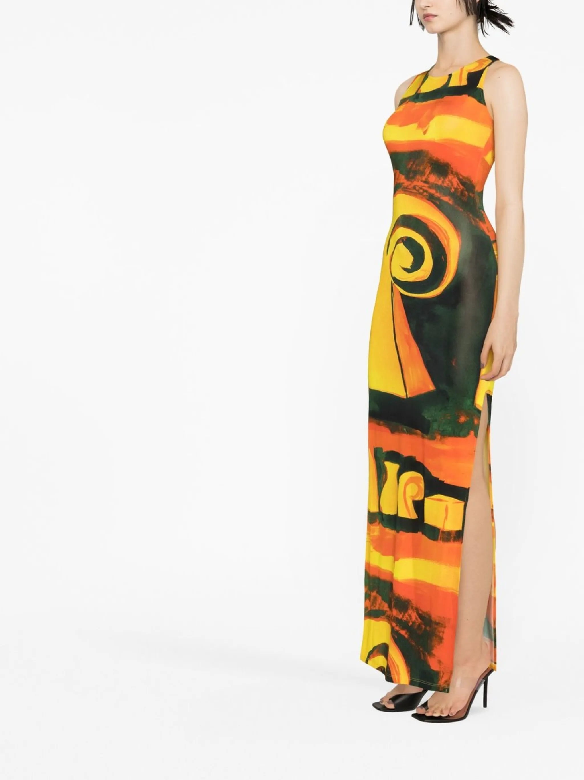 Sea Breeze-print maxi dress