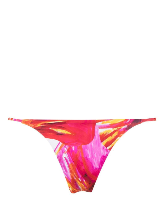 abstract-pattern low-rise bikini bottoms