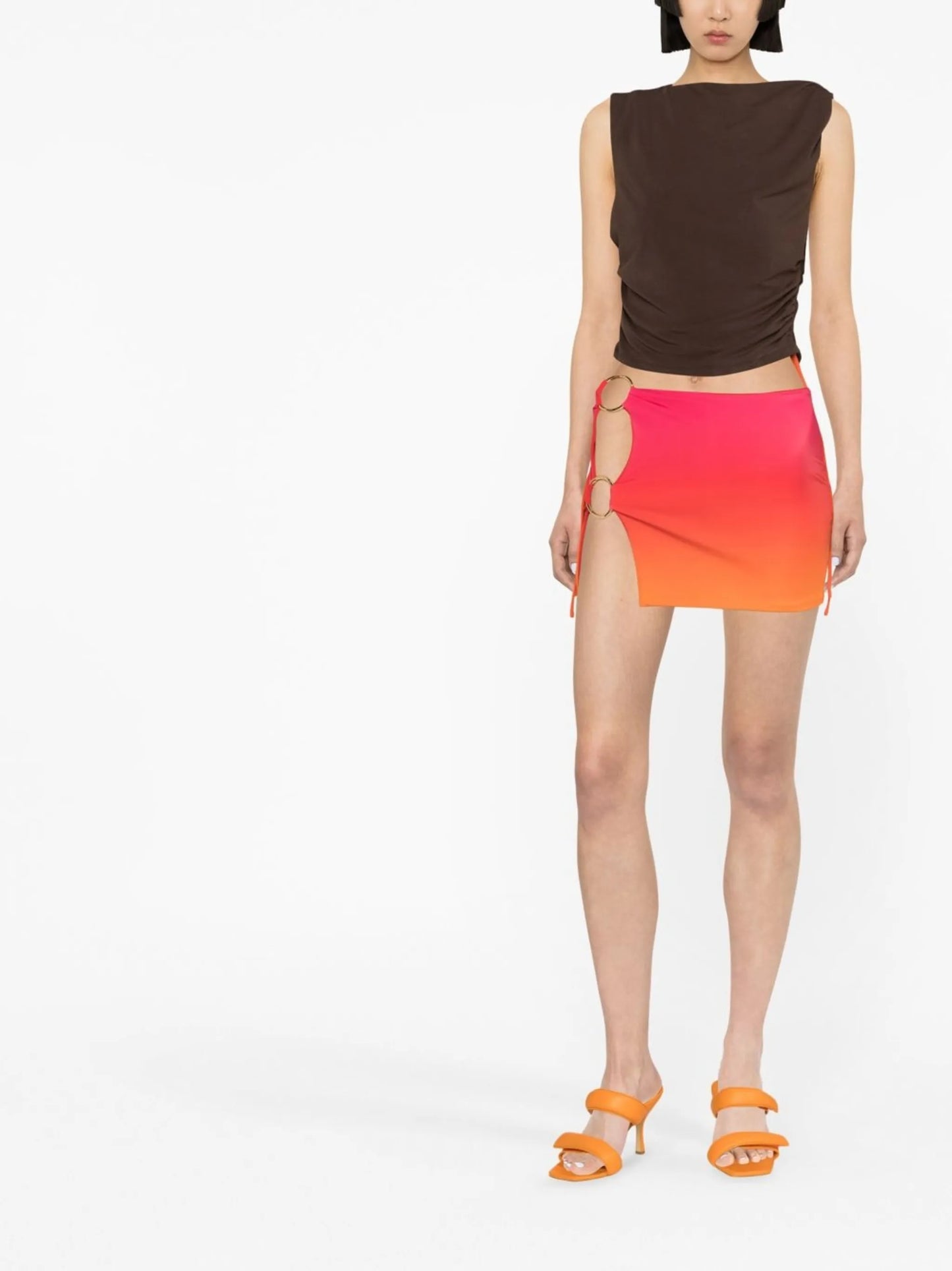 double-ring mini skirt