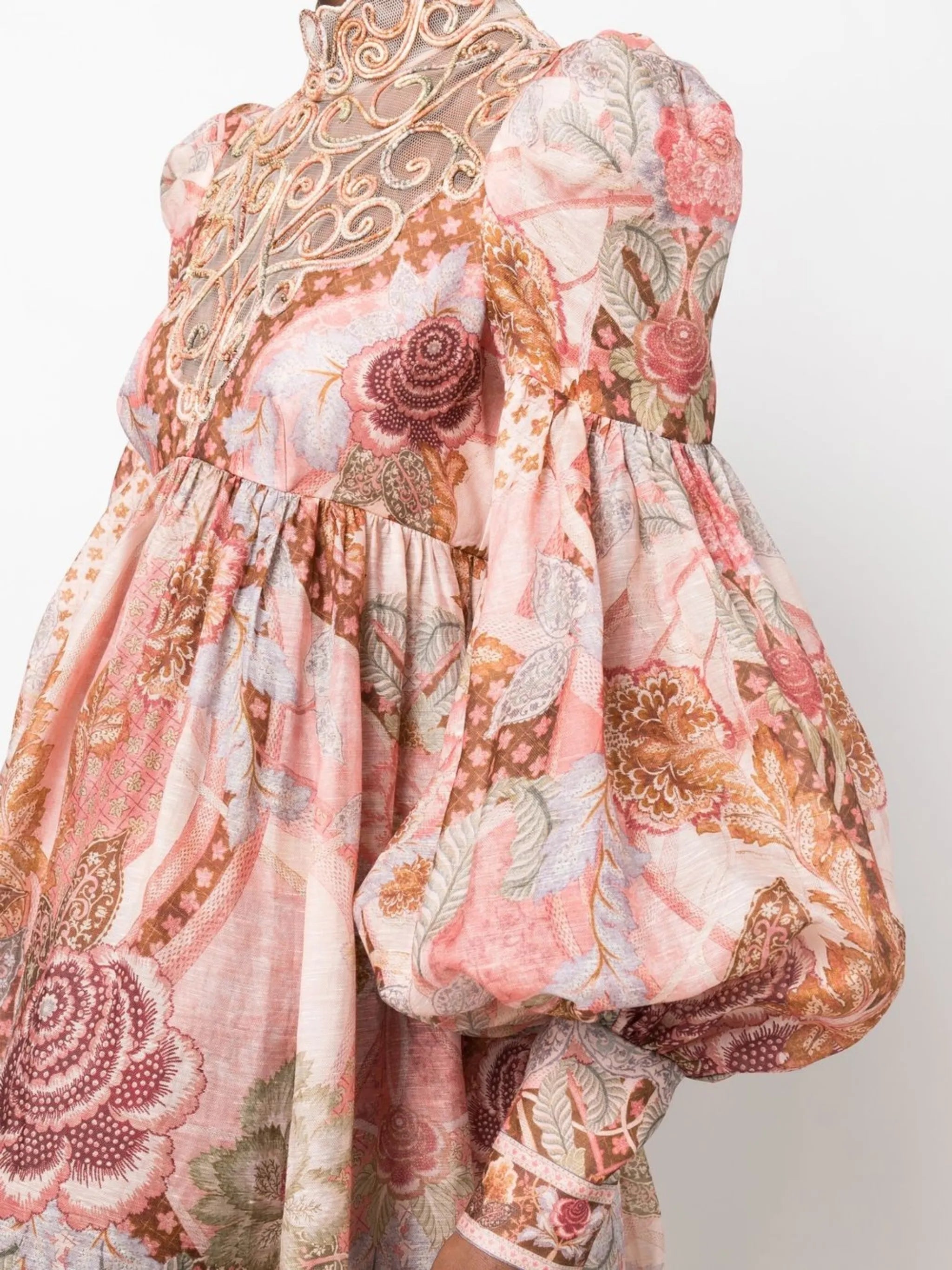 Kaleidoscope Swirl Yoke tiered dress