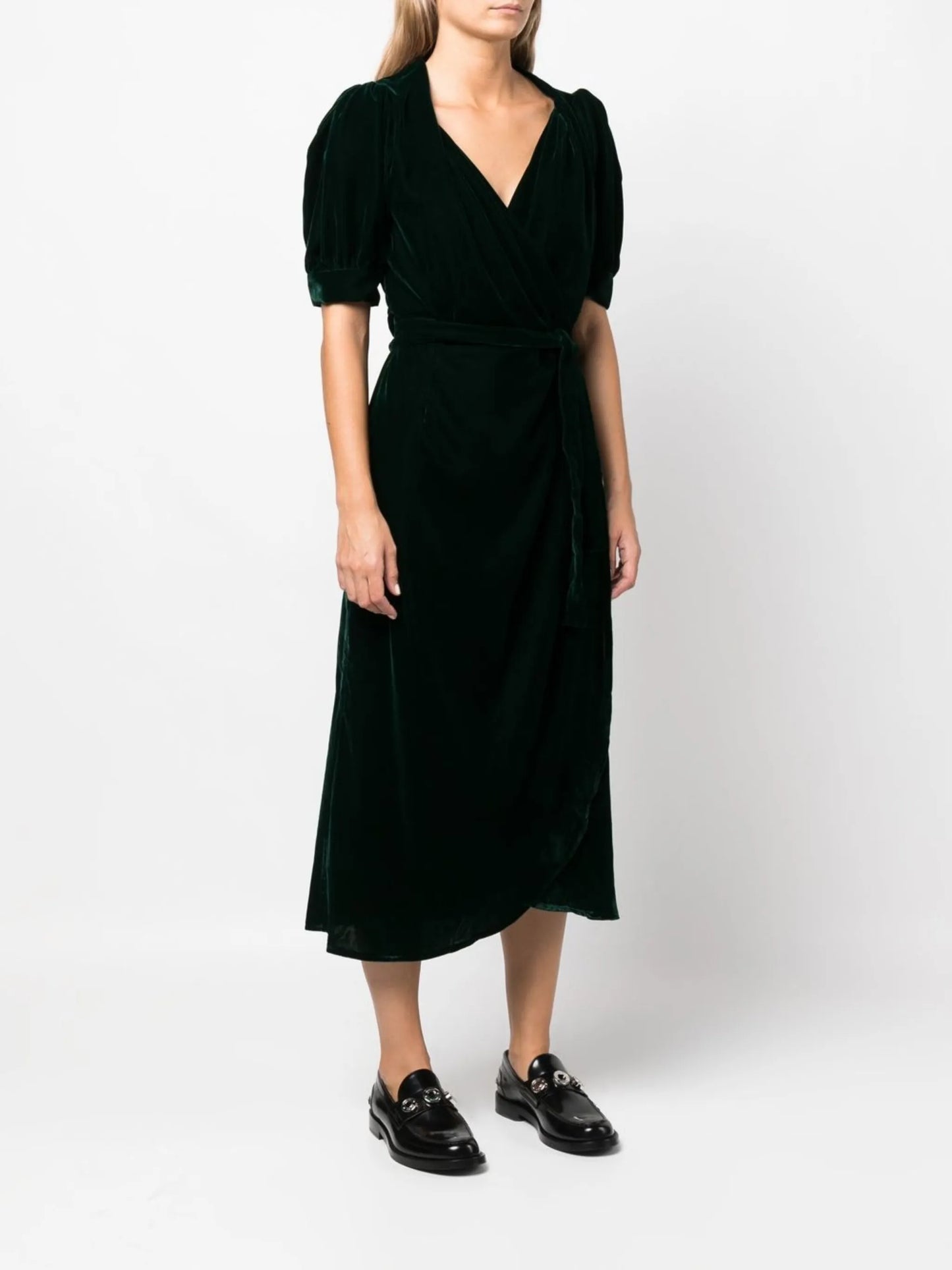 velvet wrap dress