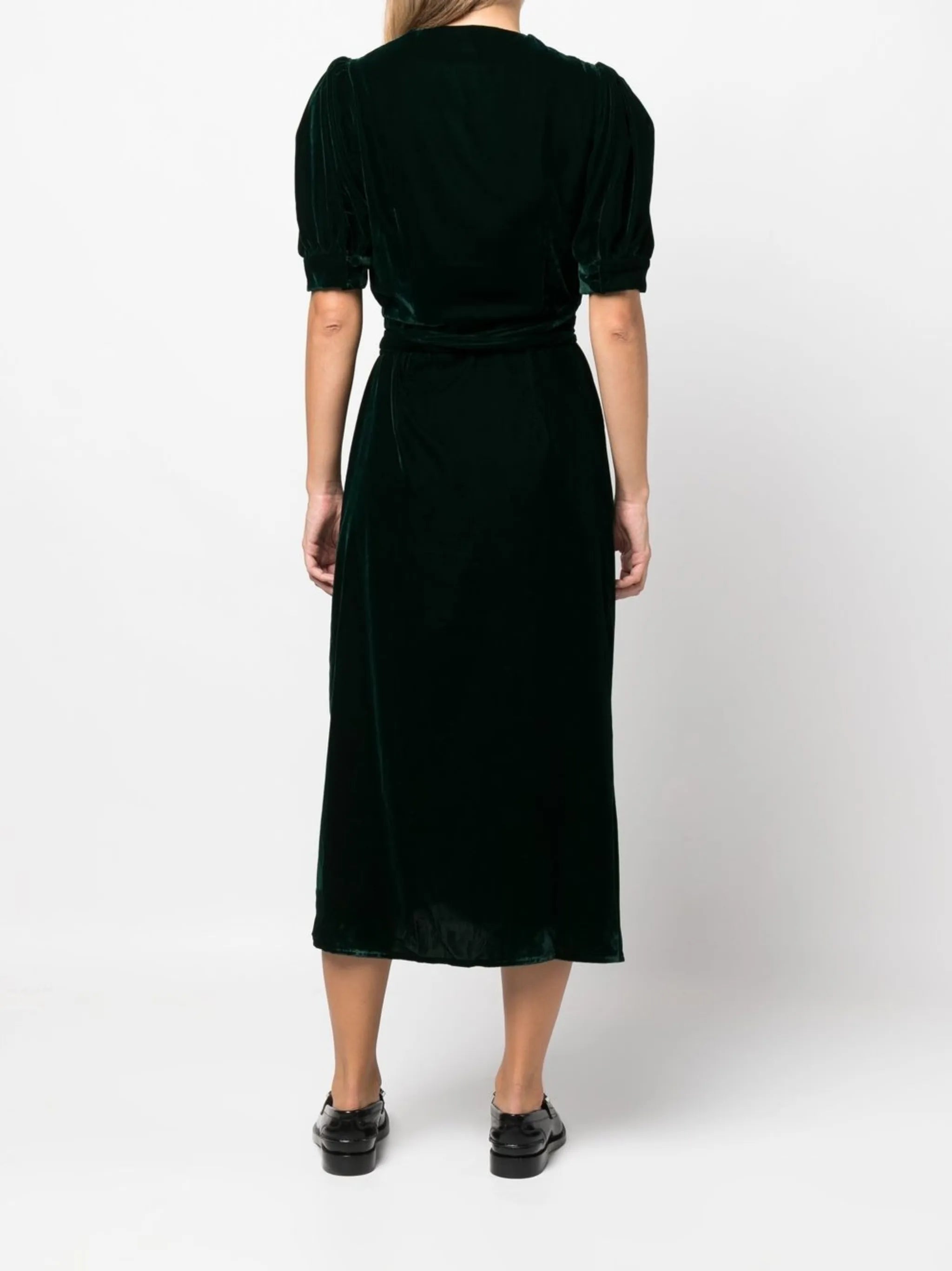 velvet wrap dress