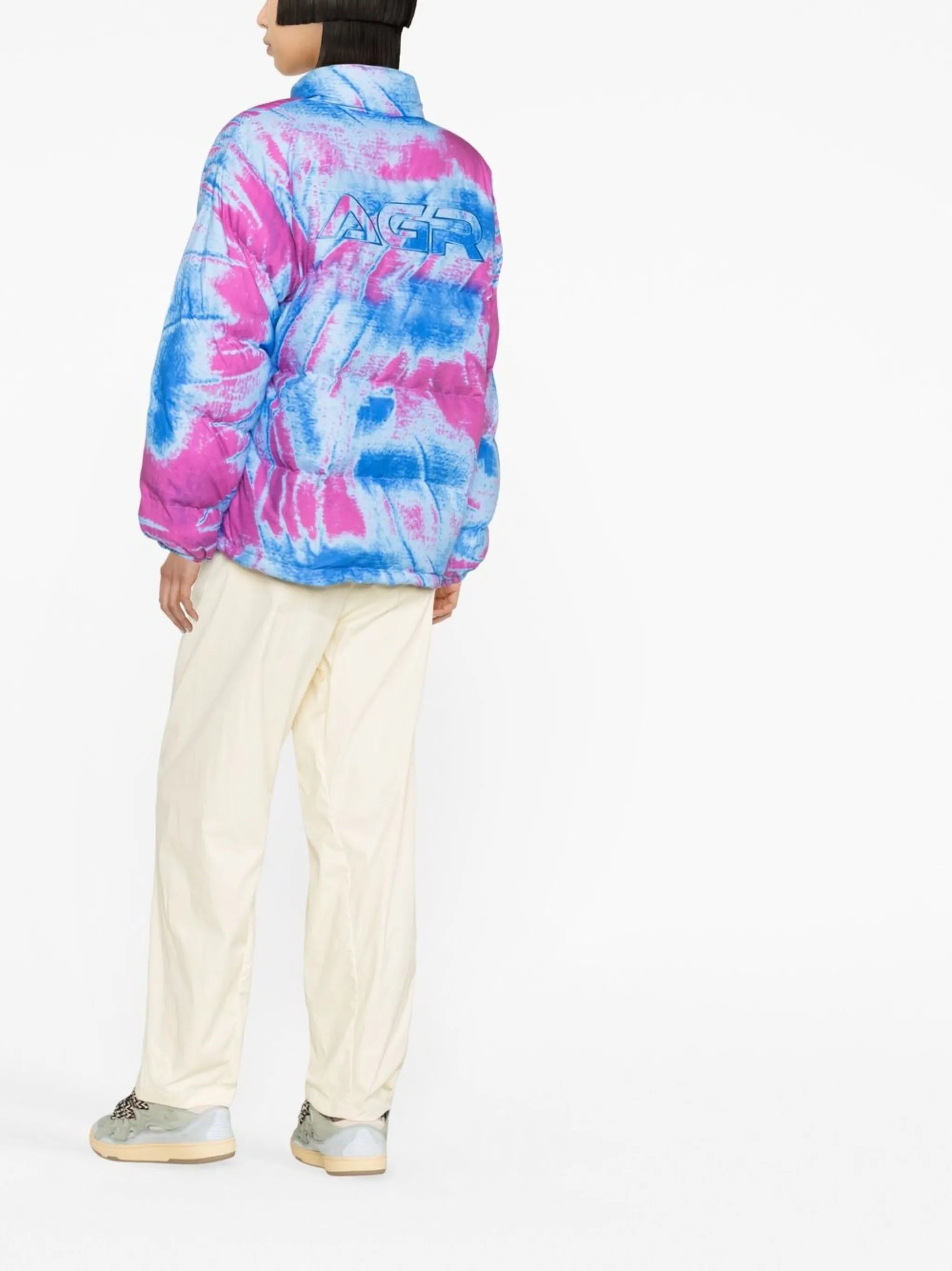 Scrunch gradient-effect puffer jacket