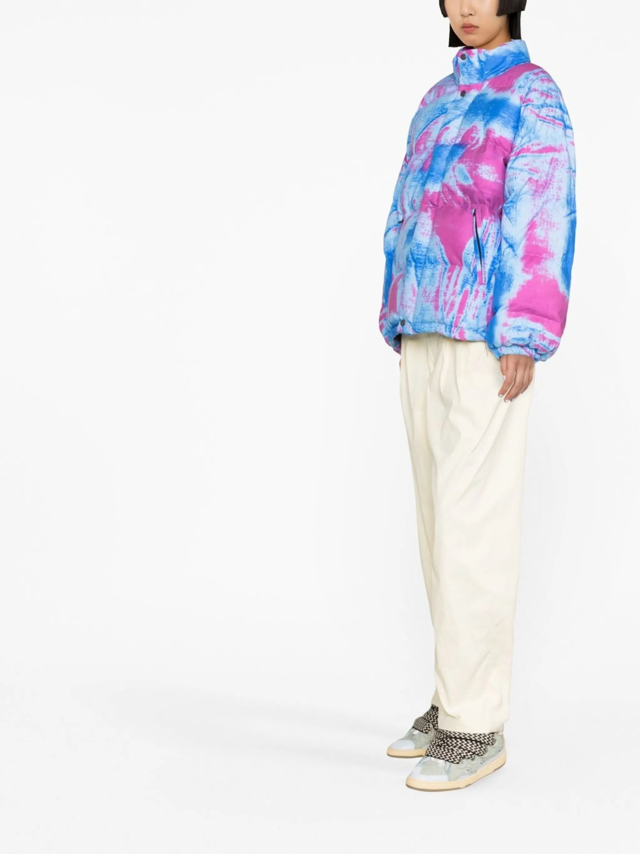 Scrunch gradient-effect puffer jacket