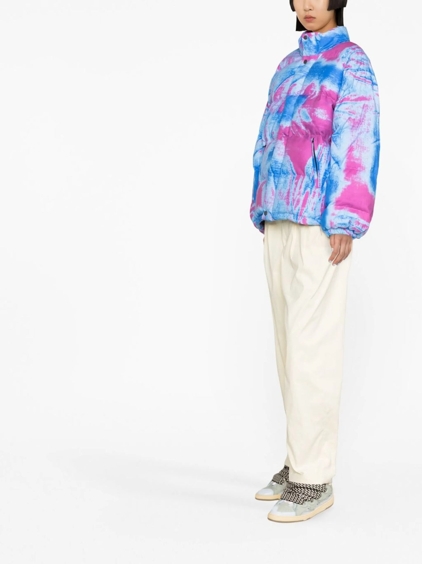 Scrunch gradient-effect puffer jacket