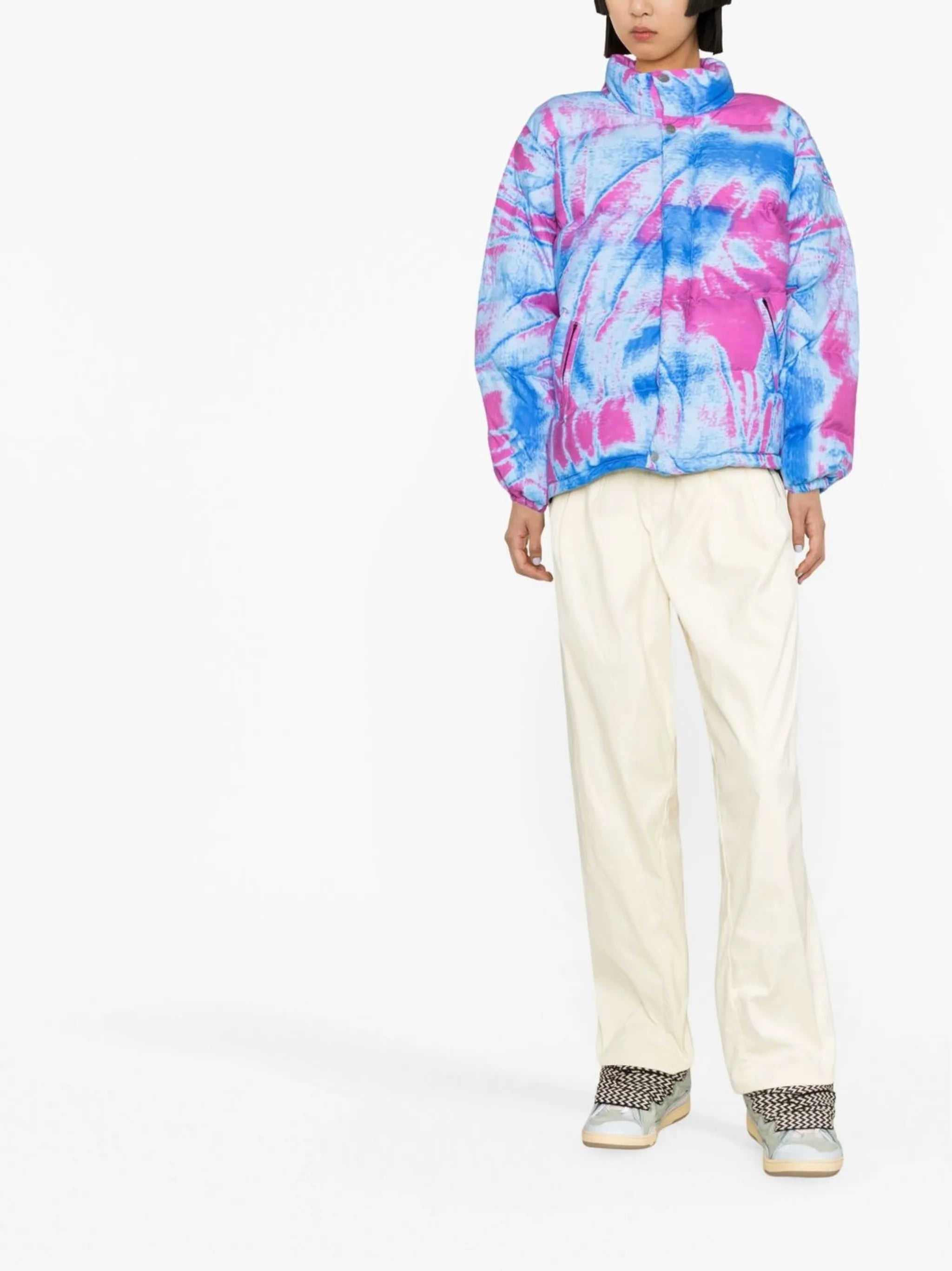 Scrunch gradient-effect puffer jacket