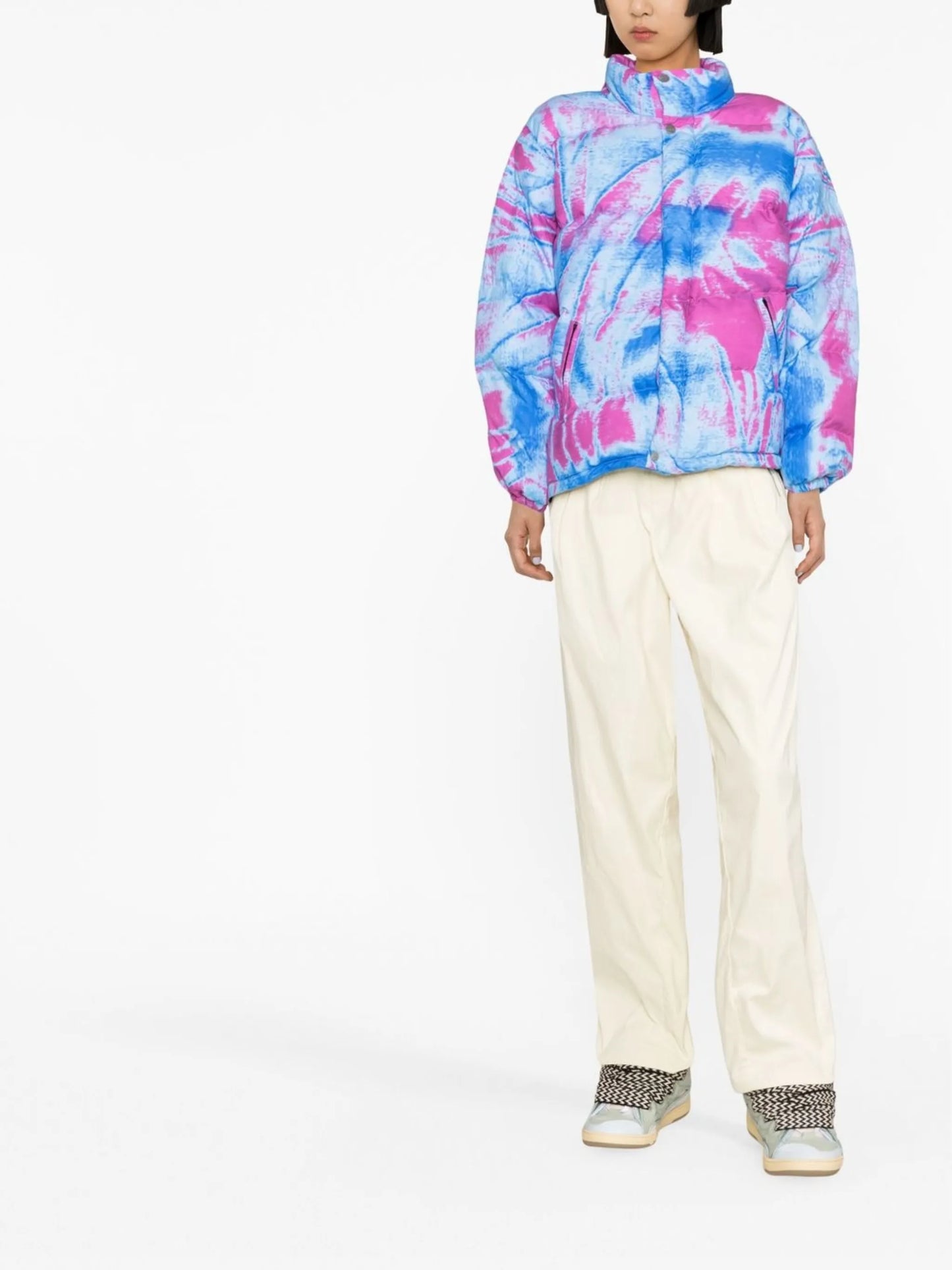 Scrunch gradient-effect puffer jacket