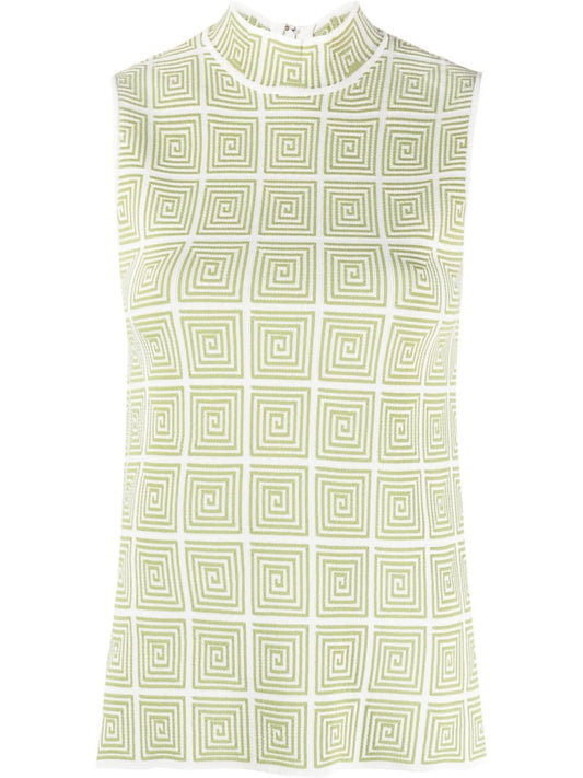 Burke geometric-pattern top