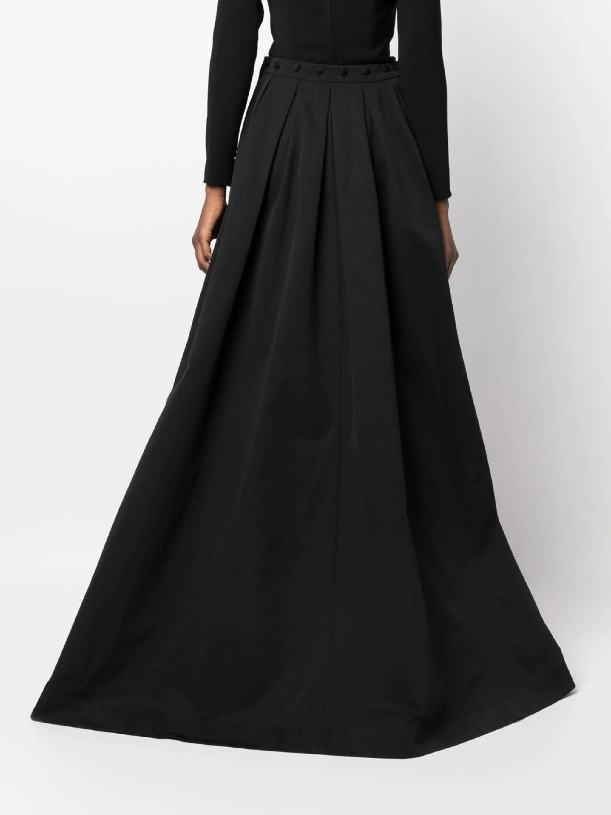 Prunella box-pleat skirt