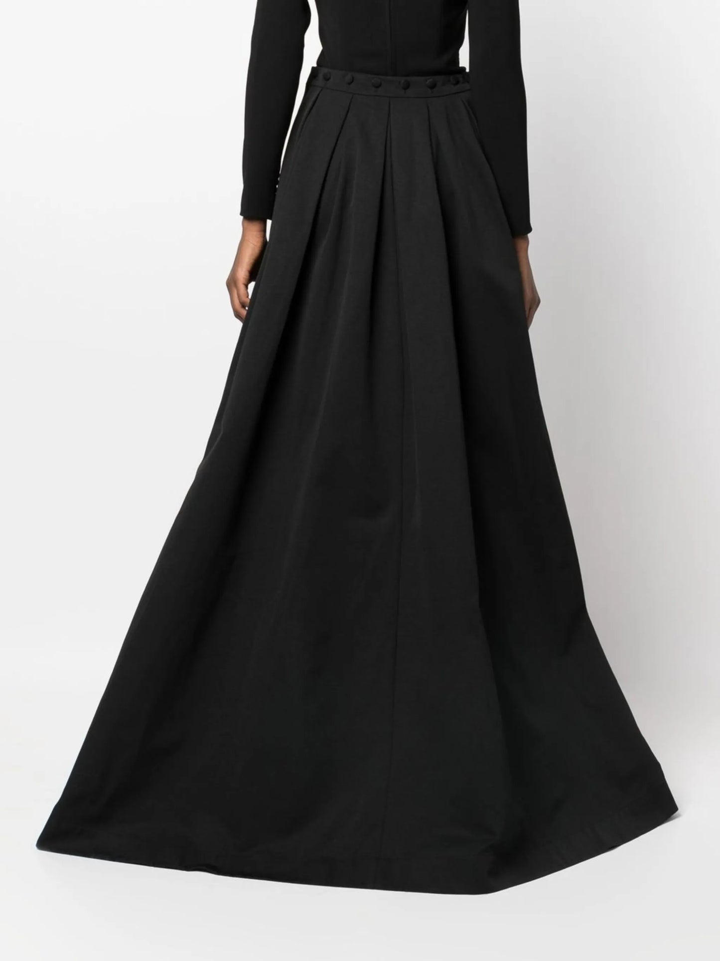 Prunella box-pleat skirt