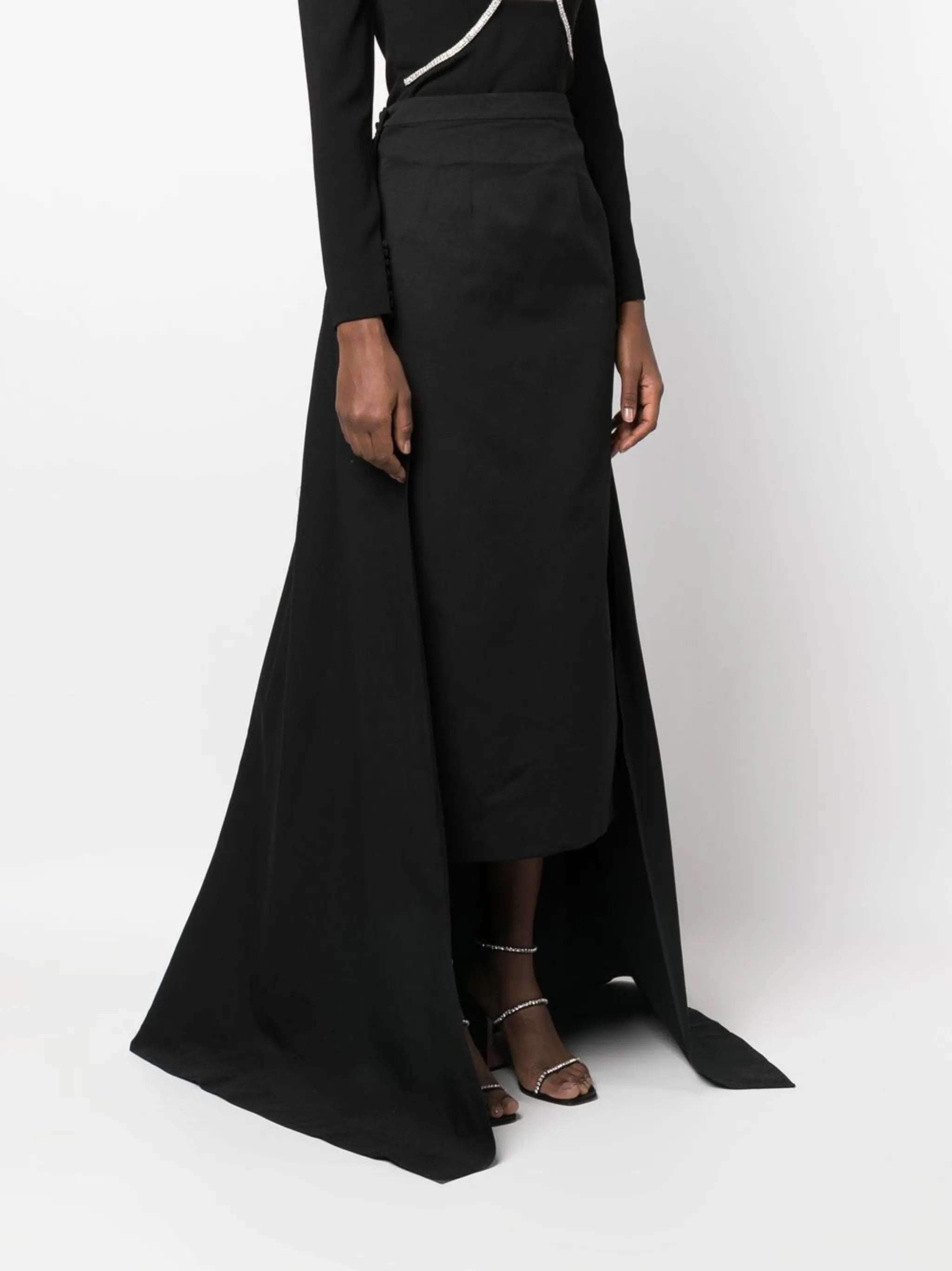 Prunella box-pleat skirt