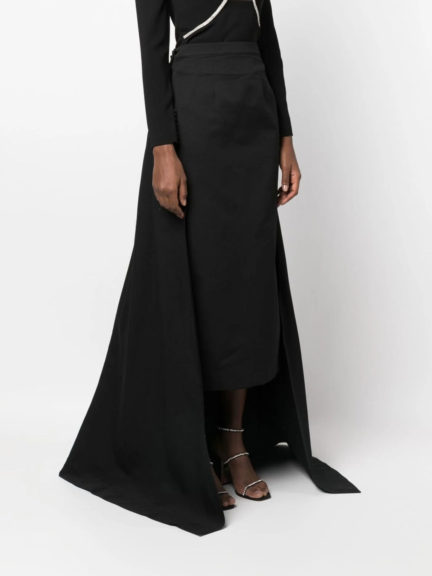 Prunella box-pleat skirt