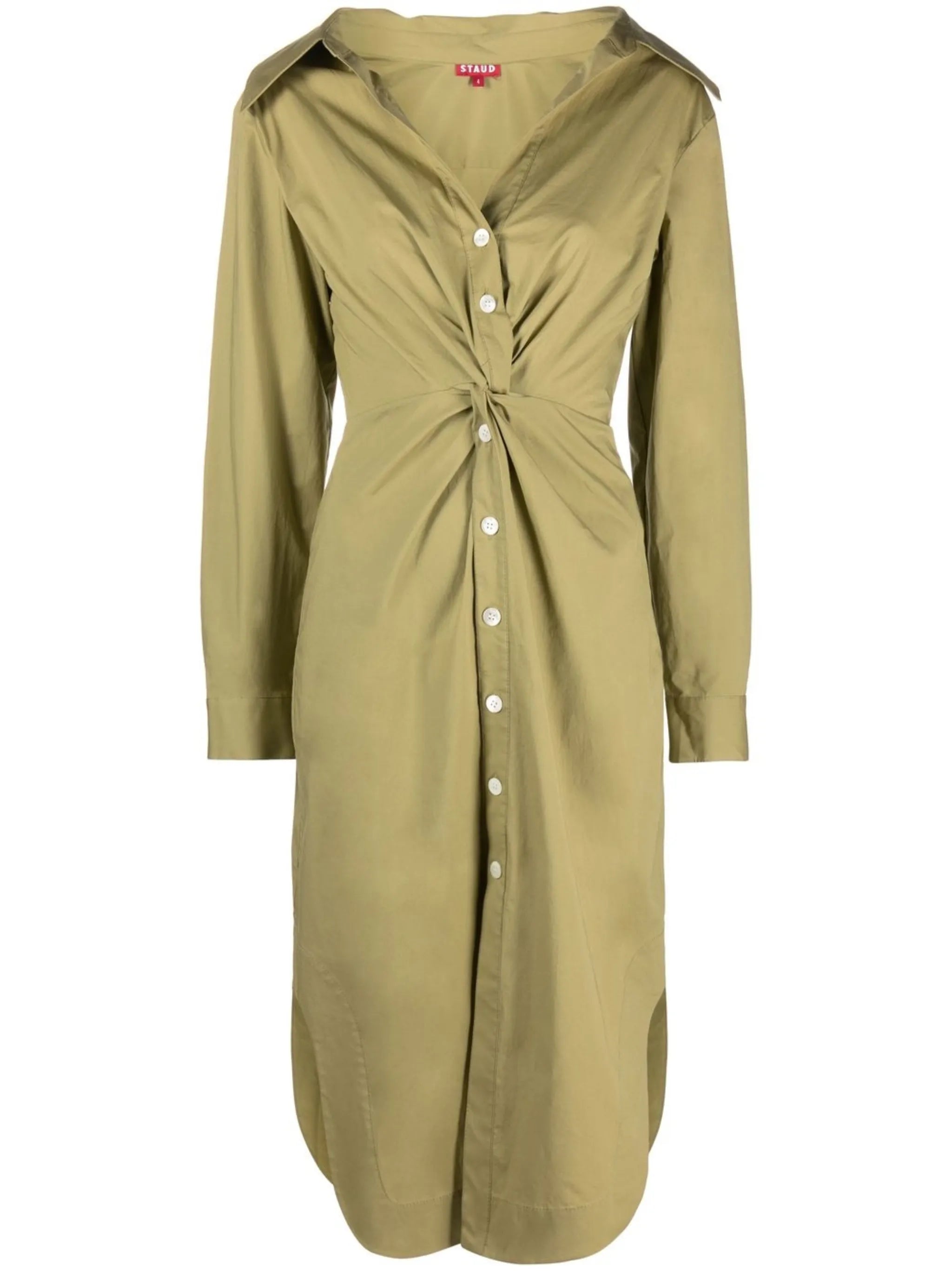 twist-front shirtdress