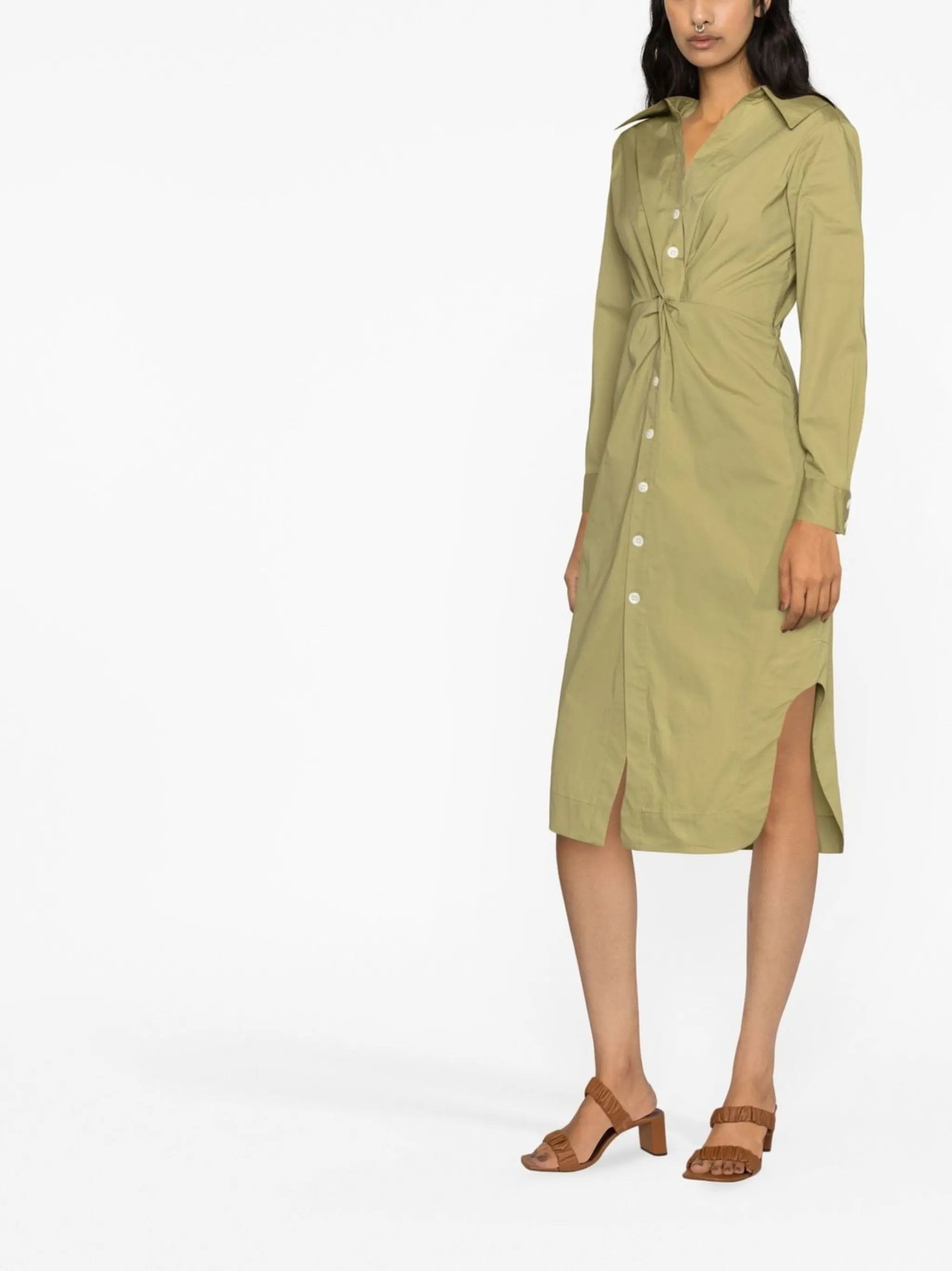 twist-front shirtdress