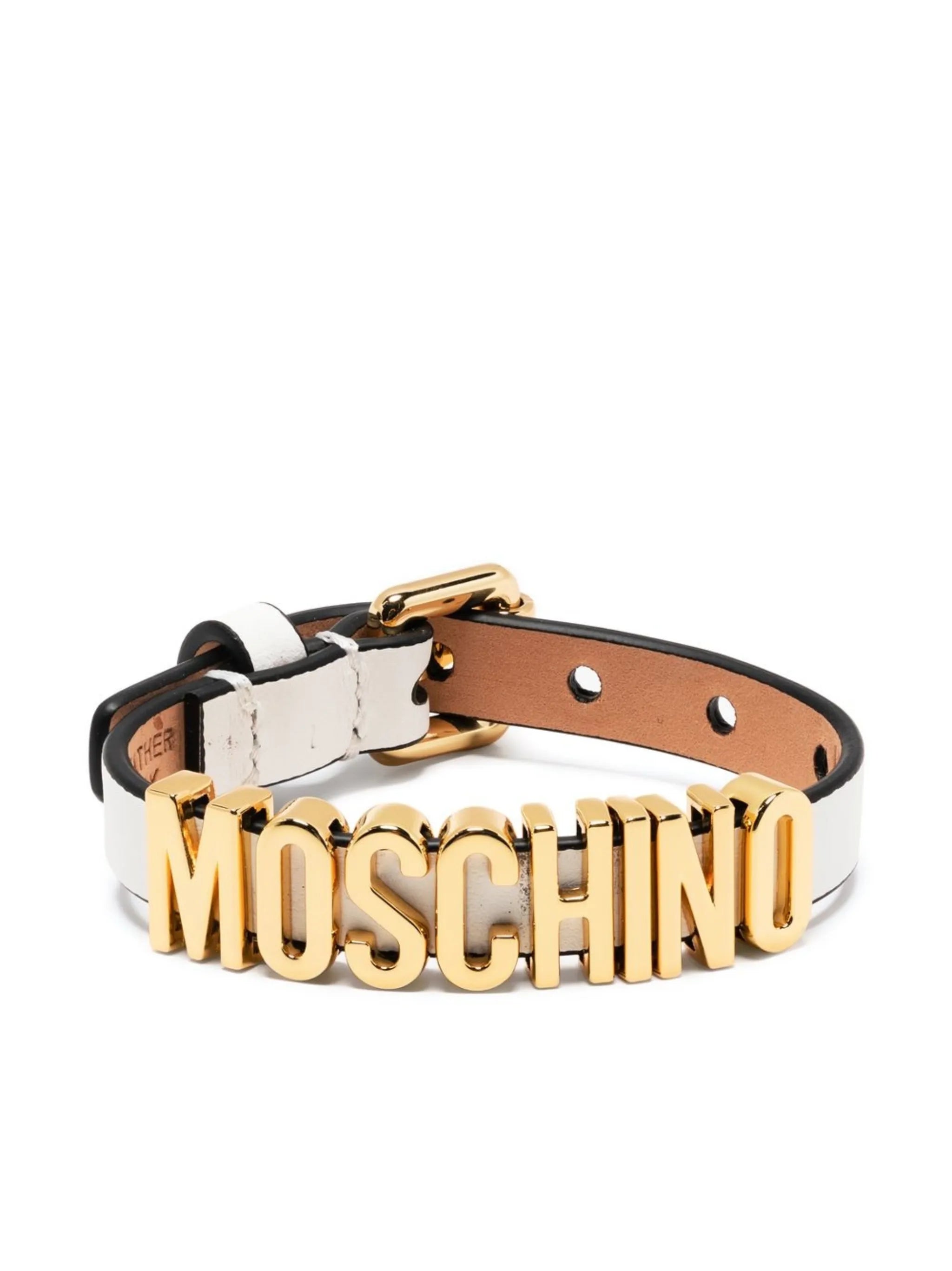 logo-plaque buckle bracelet