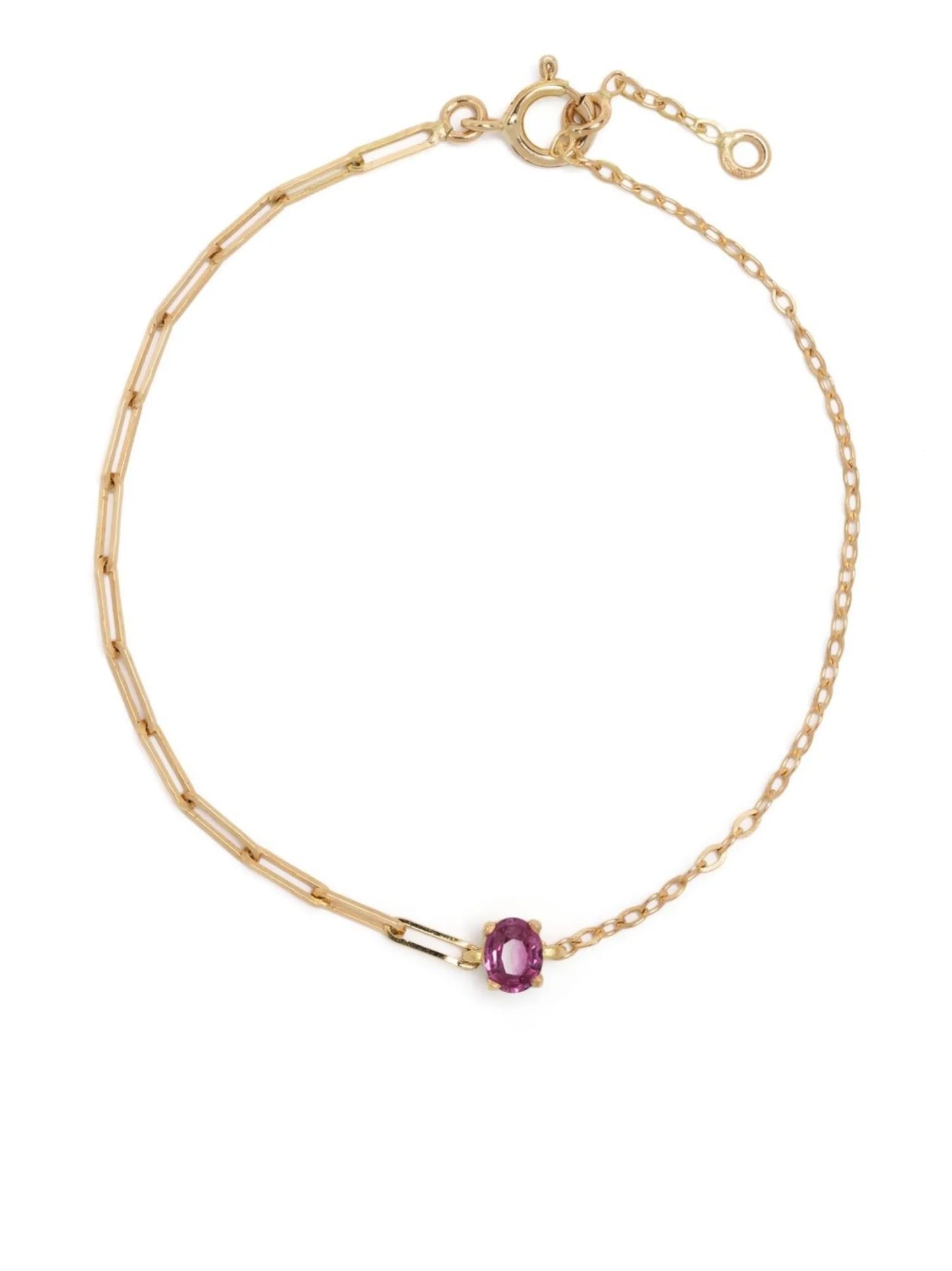 18kt yellow gold Solitaire ruby bracelet