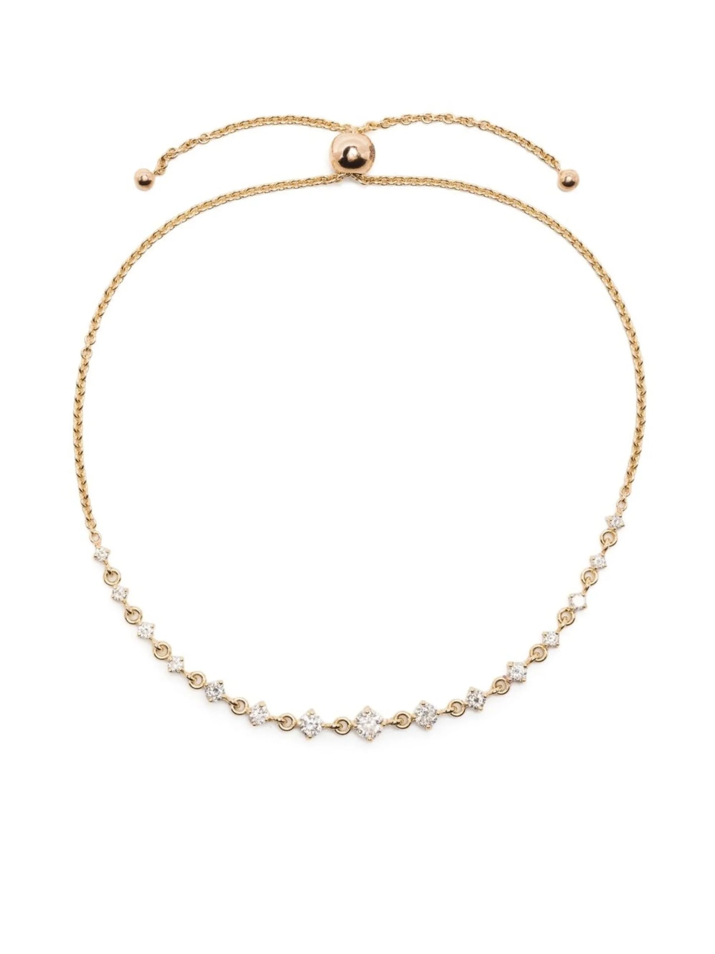 14kt yellow gold diamond bolo bracelet