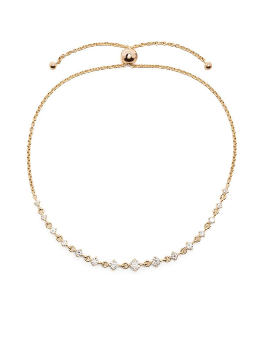14kt yellow gold diamond bolo bracelet
