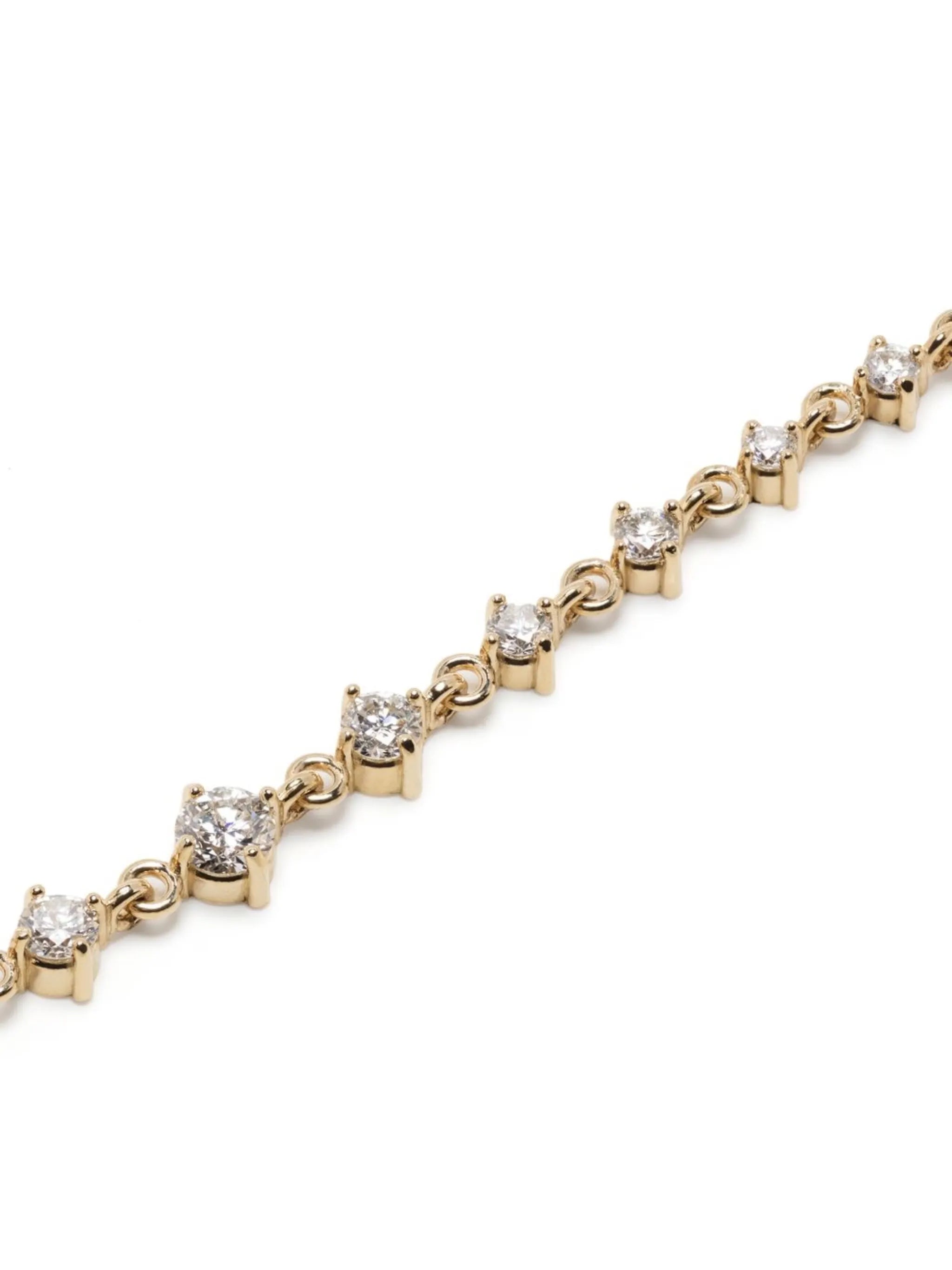 14kt yellow gold diamond bolo bracelet