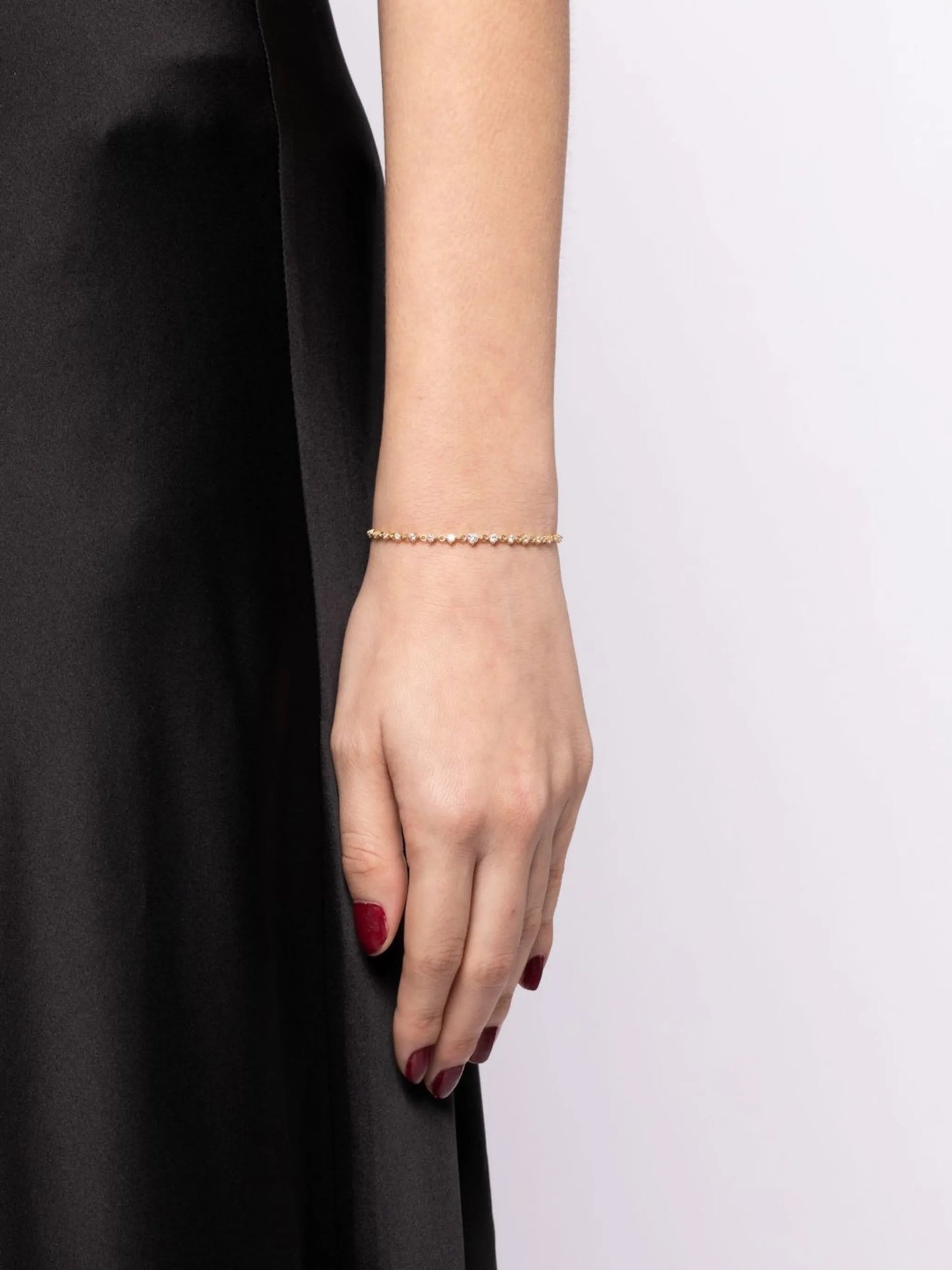 14kt yellow gold diamond bolo bracelet