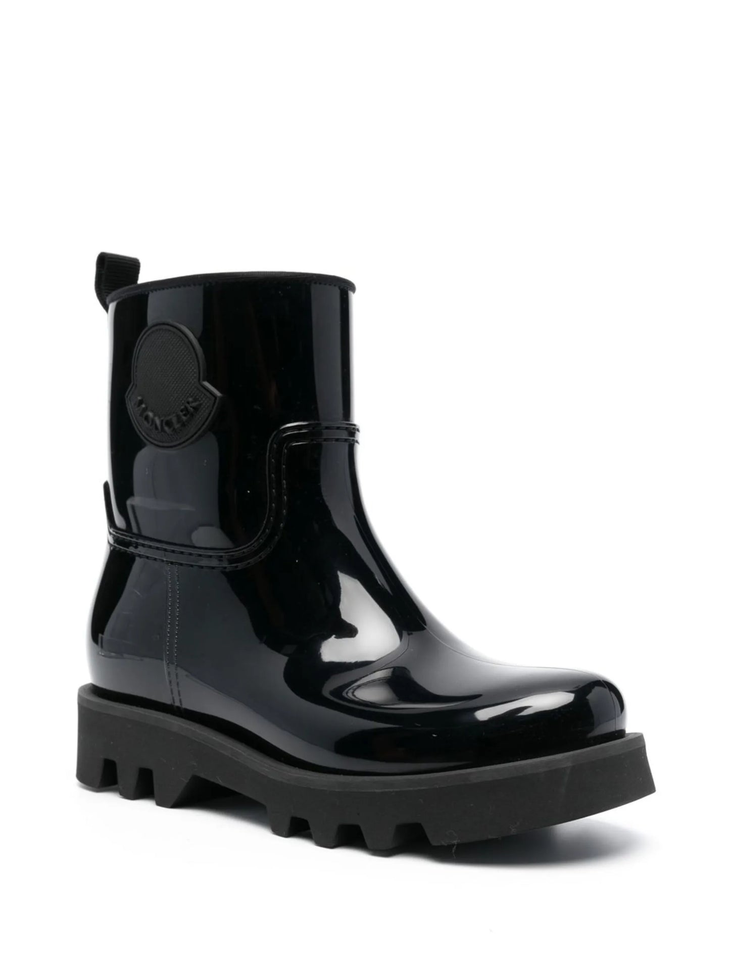 high-shine ankle boots