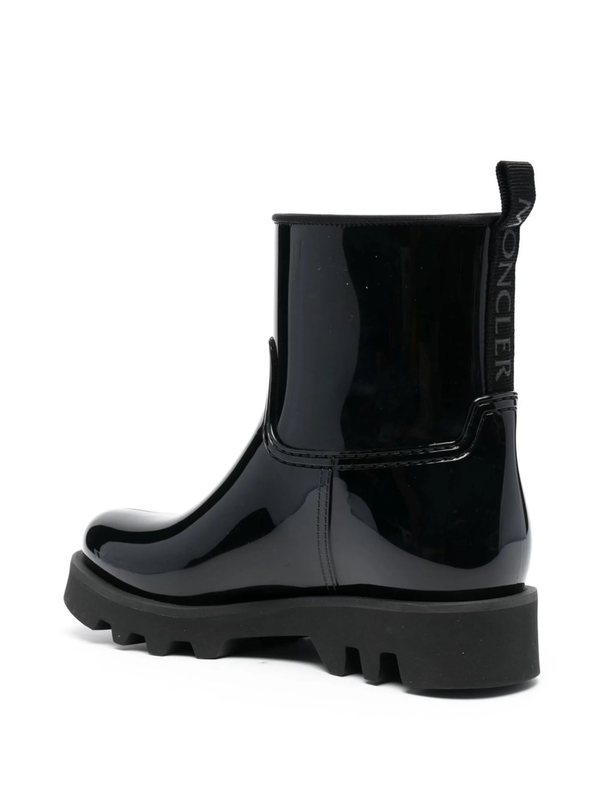 high-shine ankle boots