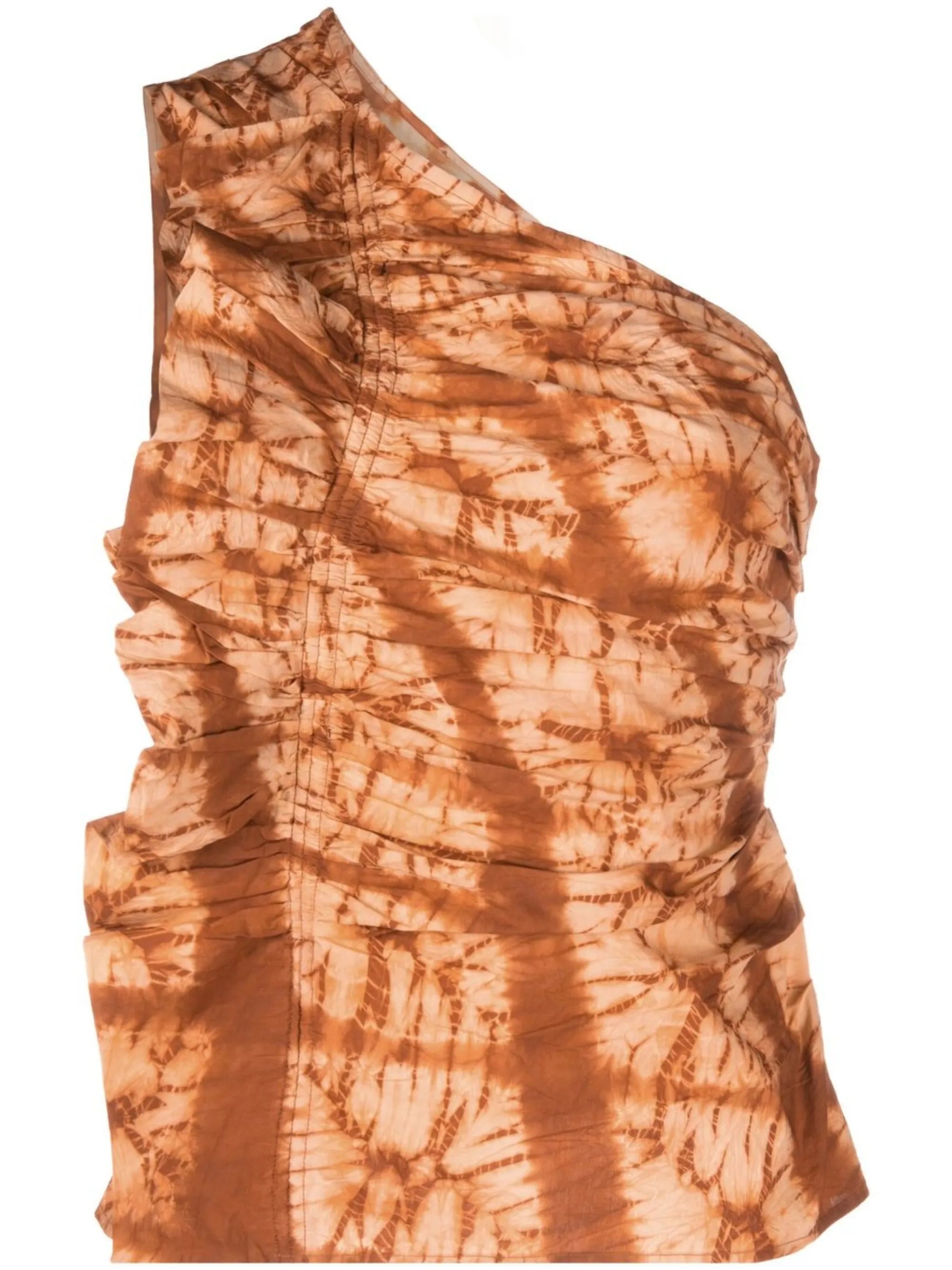 tie-dye one-shoulder top