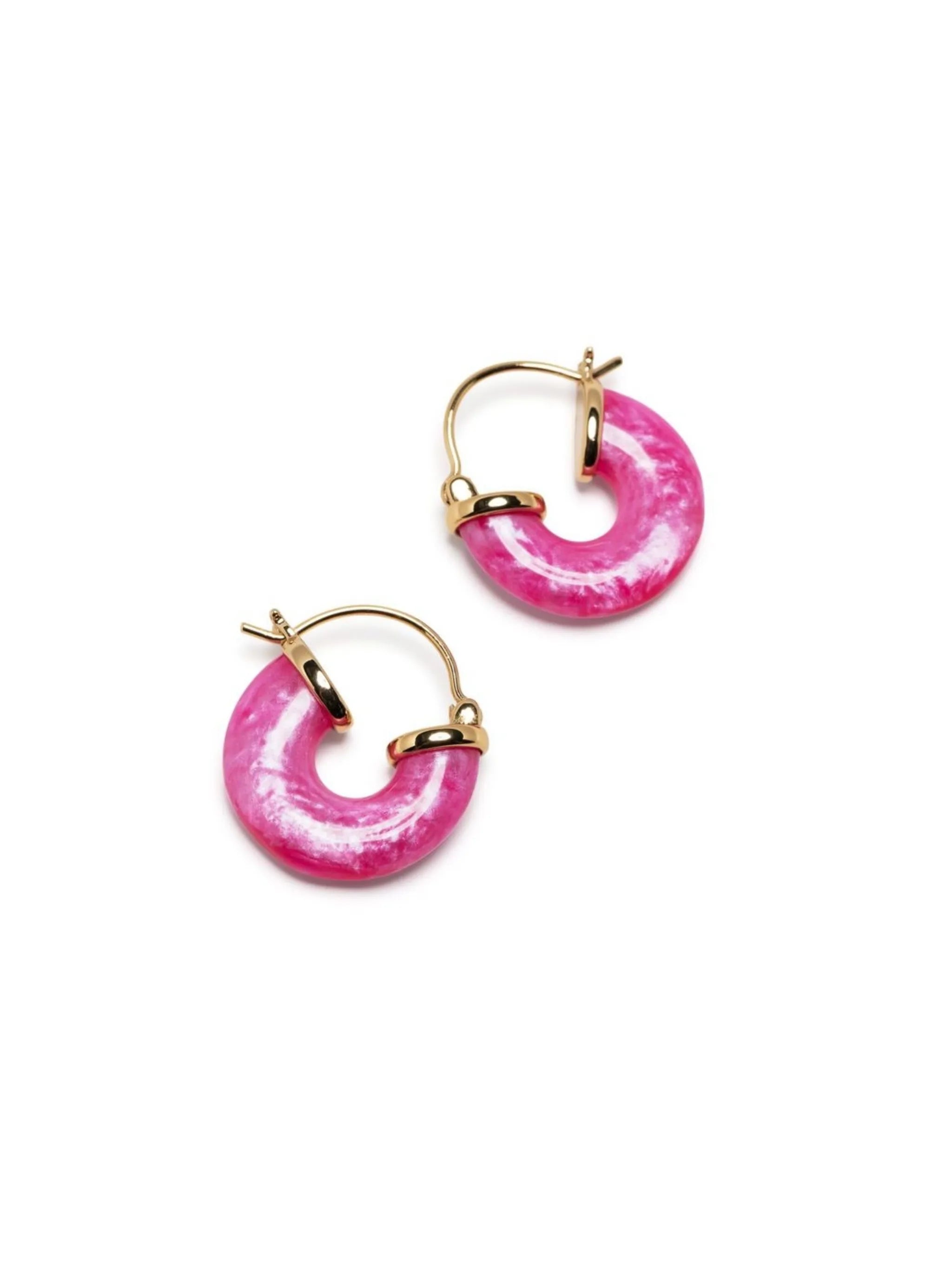 stone-detail hoop earrings
