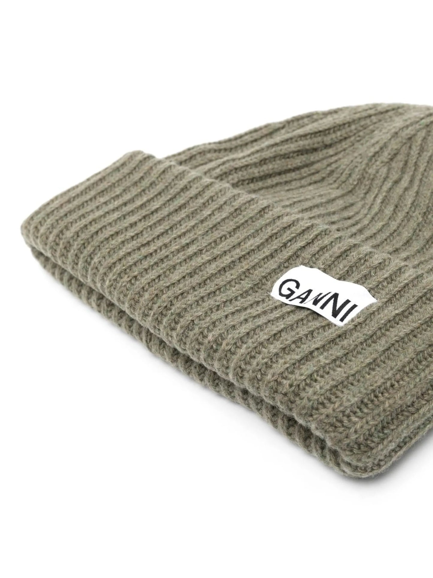 logo-patch ribbed-knit beanie