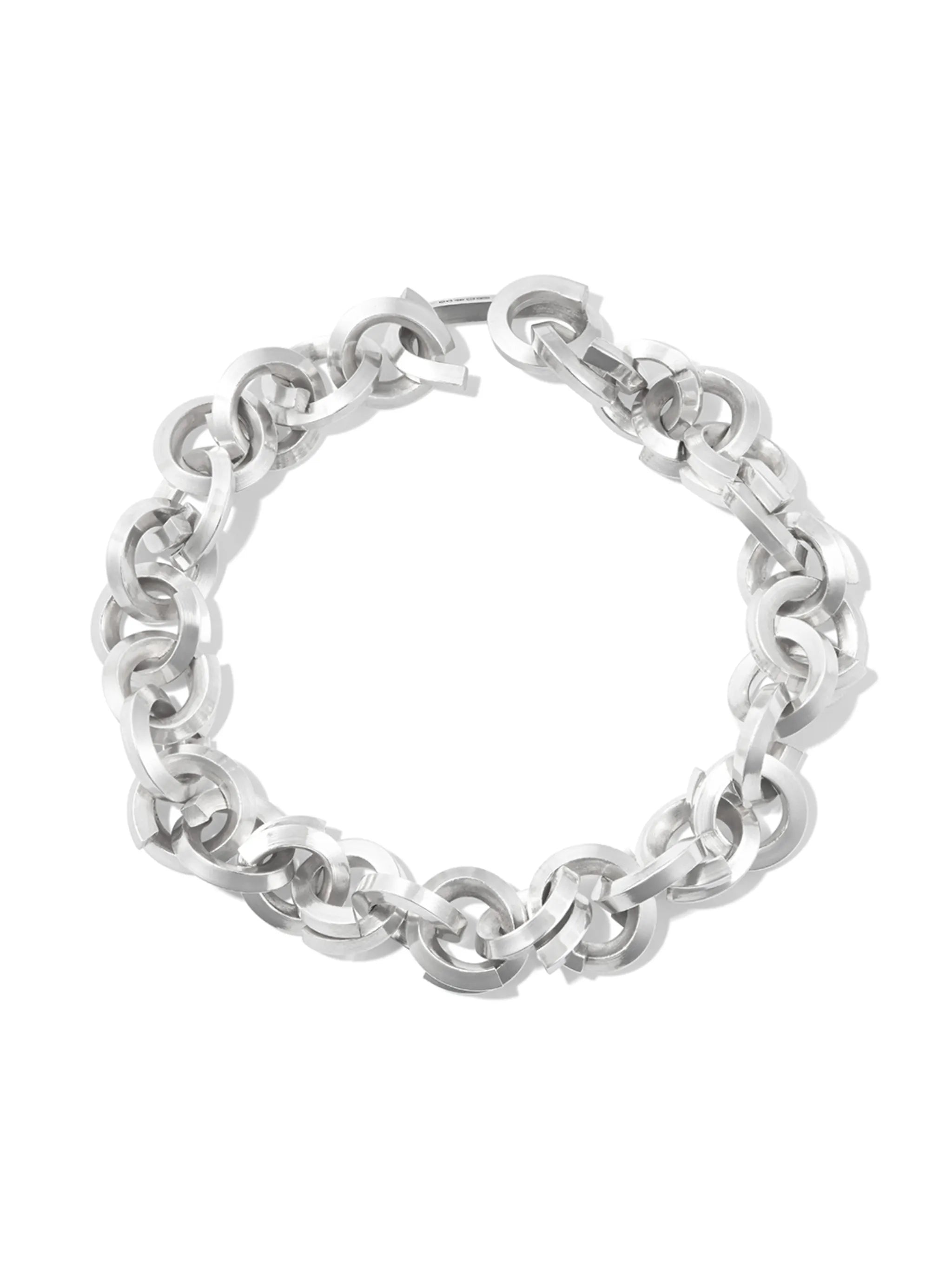 sterling silver chain-link bracelet