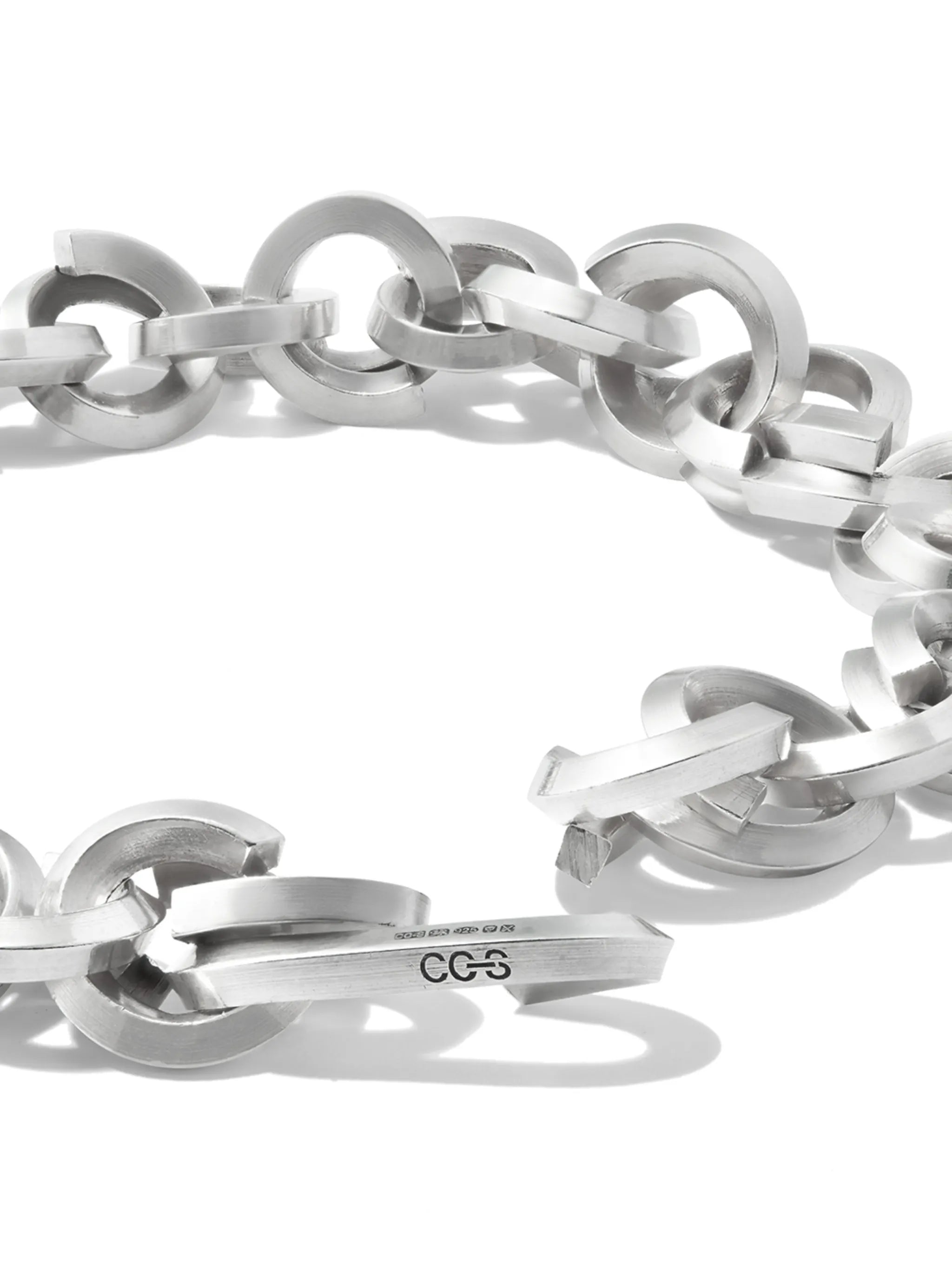 sterling silver chain-link bracelet