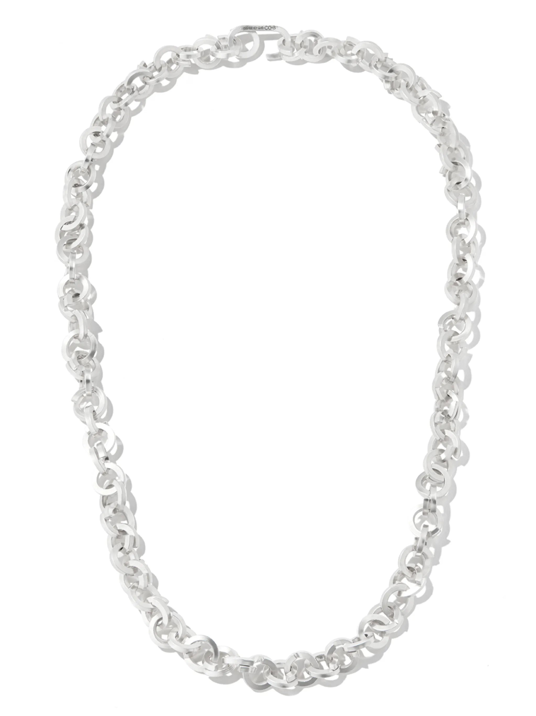 sterling silver chain-link necklace