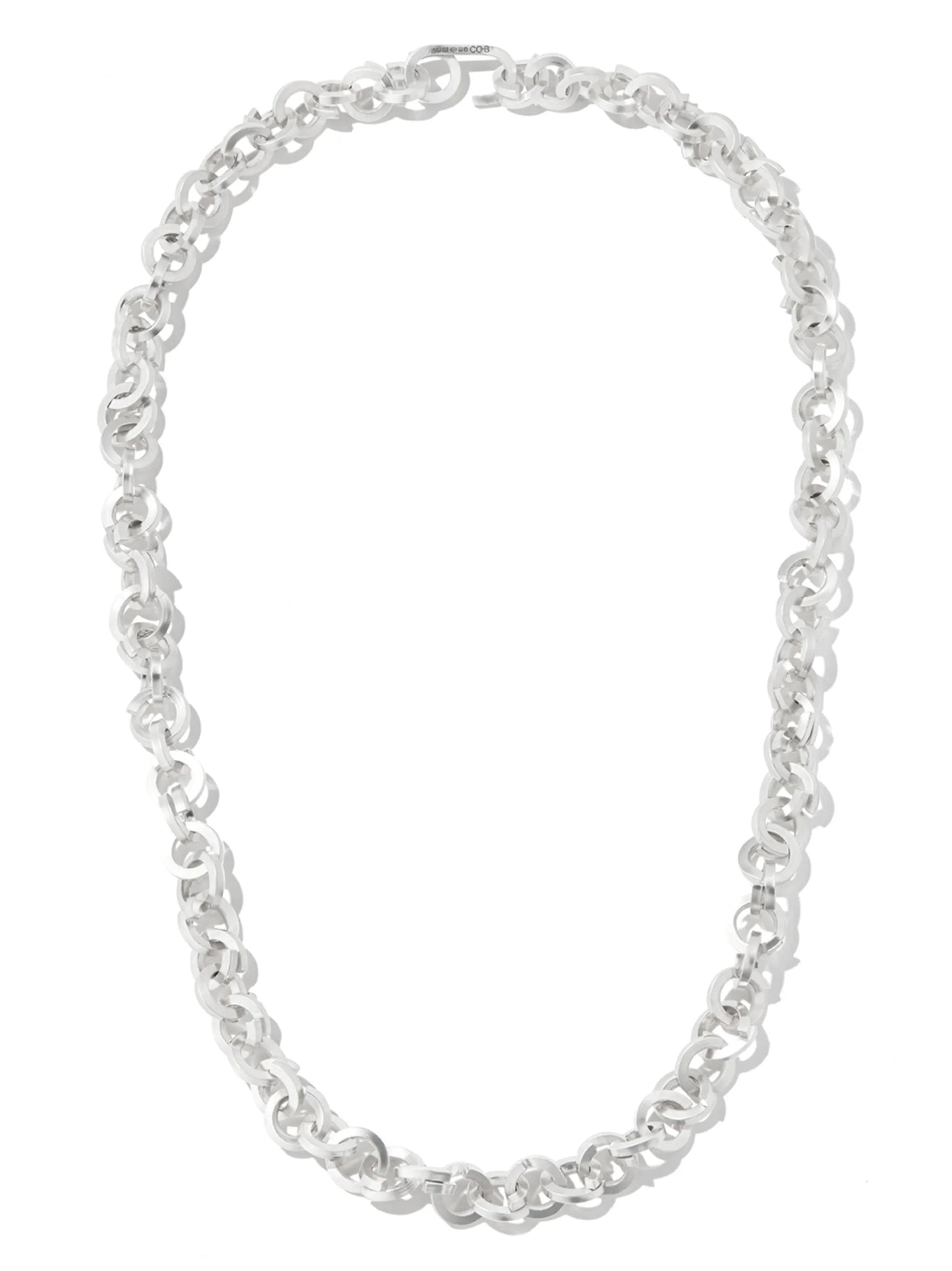 sterling silver chain-link necklace
