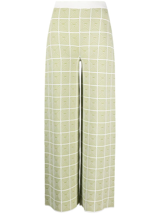 Avalanche wide-leg knitted trousers