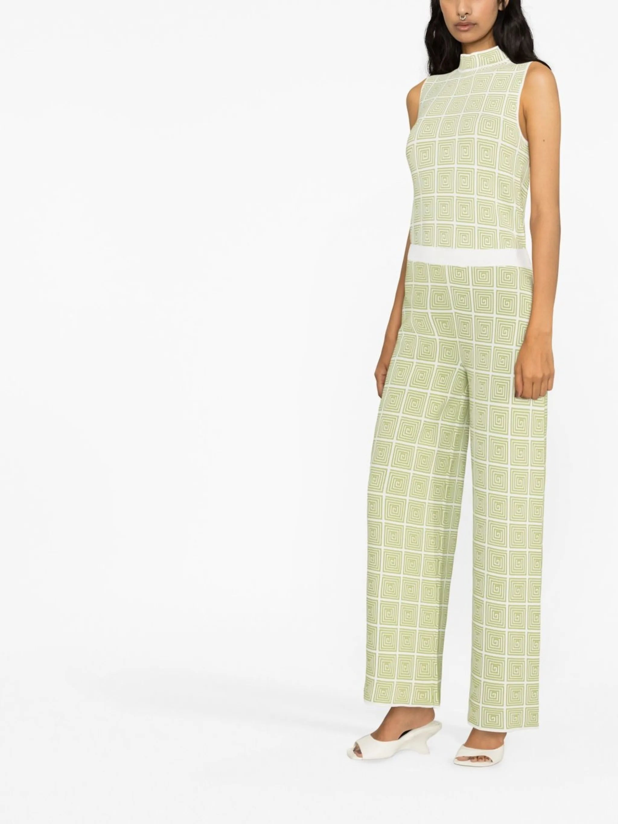 Avalanche wide-leg knitted trousers