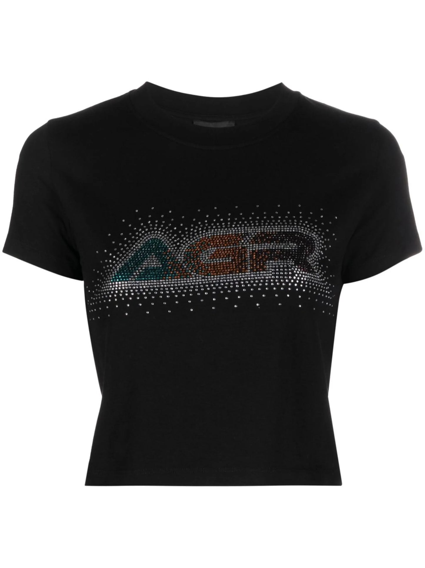 logo embellished cropped t-shirt