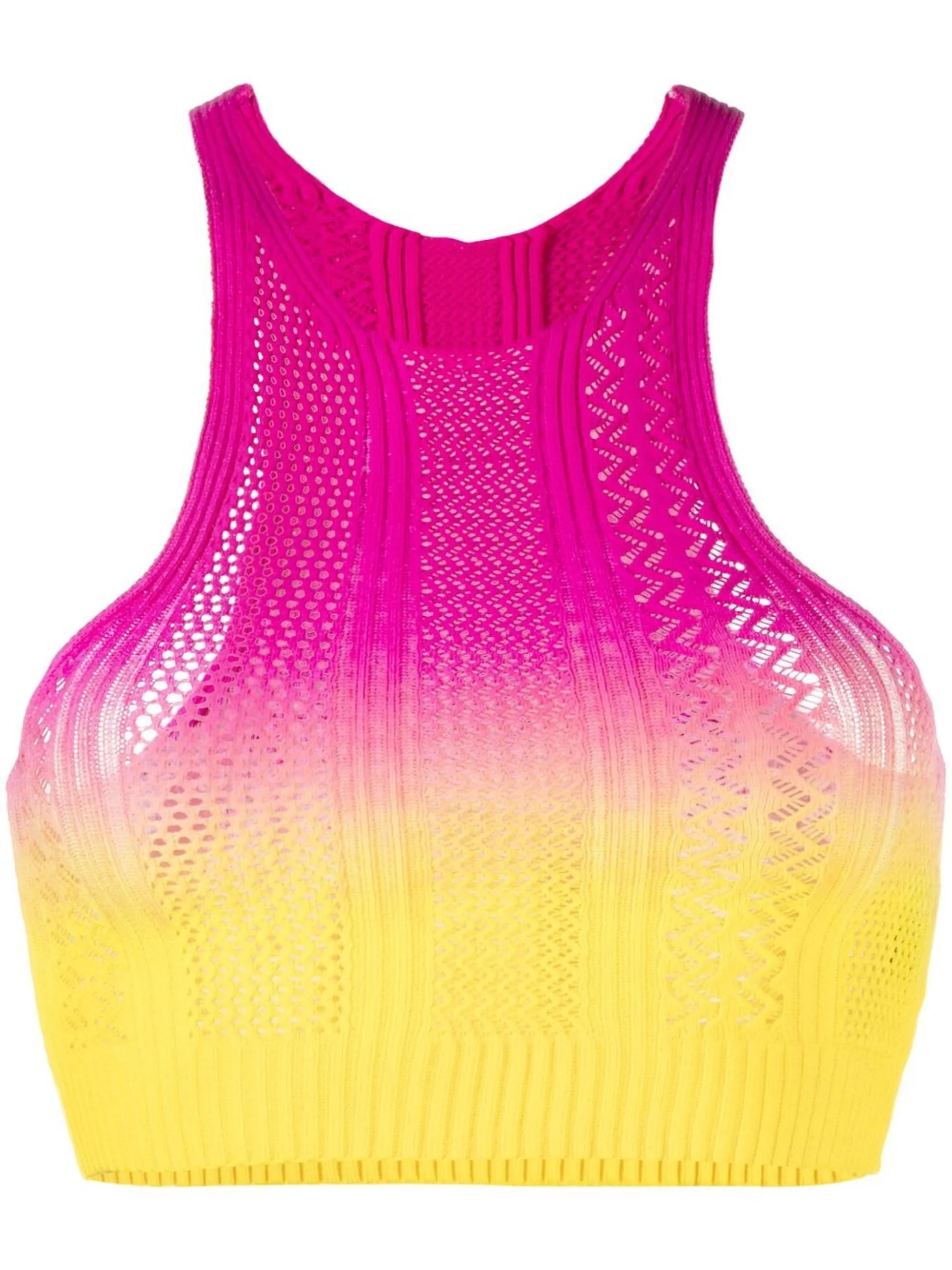 Ombré-effect cropped tank top