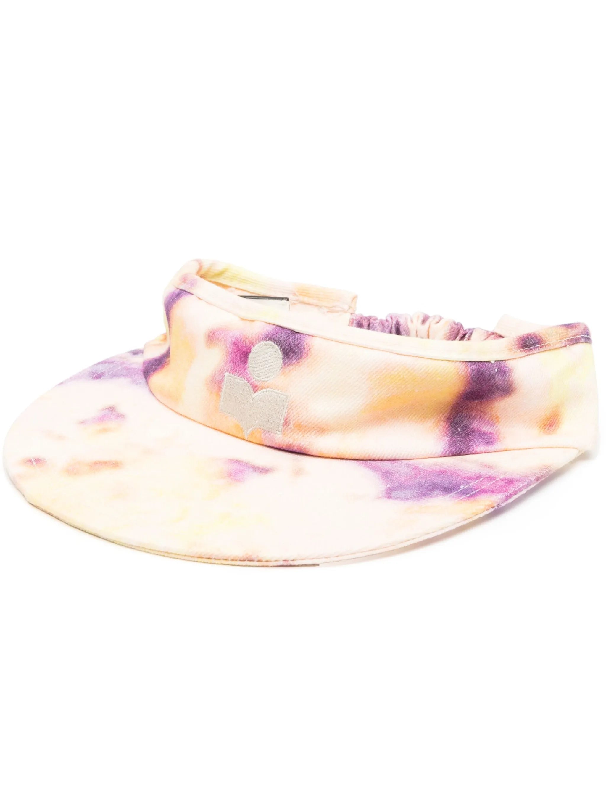 logo-embroidered tie-dye visor