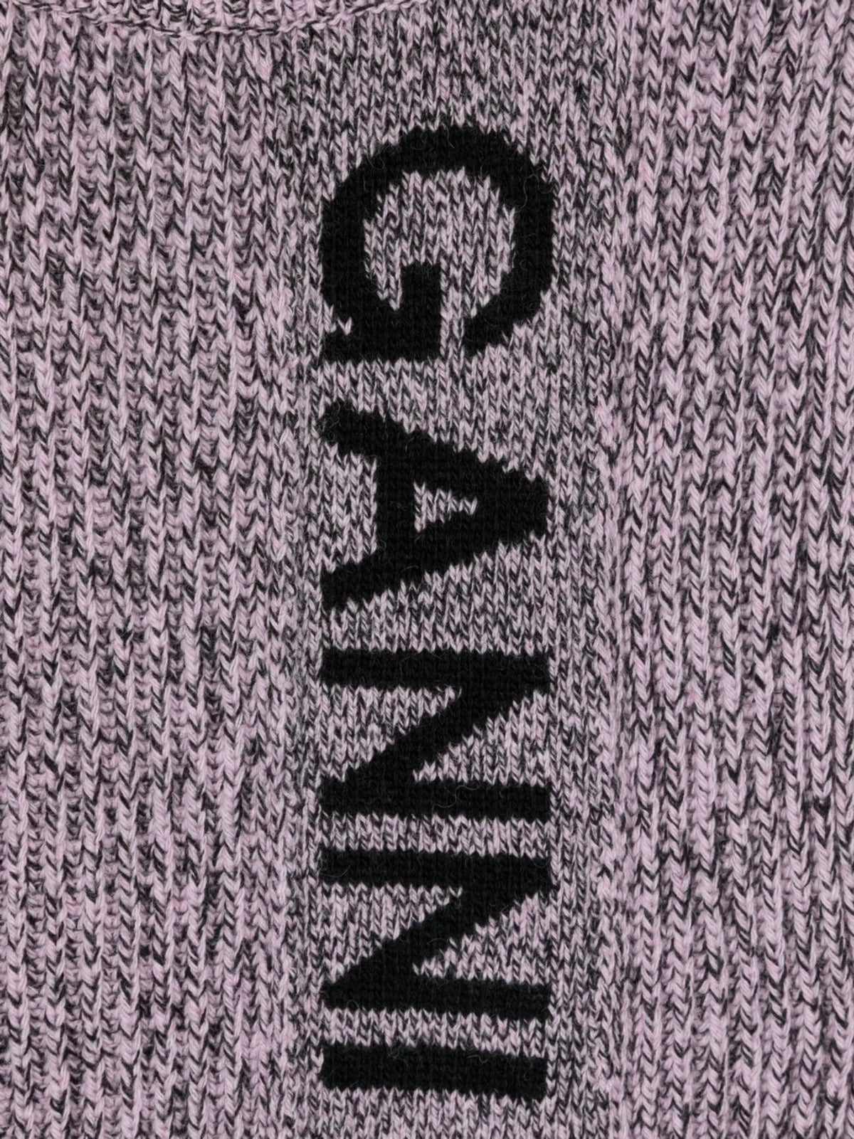 intarsia-knit logo collar