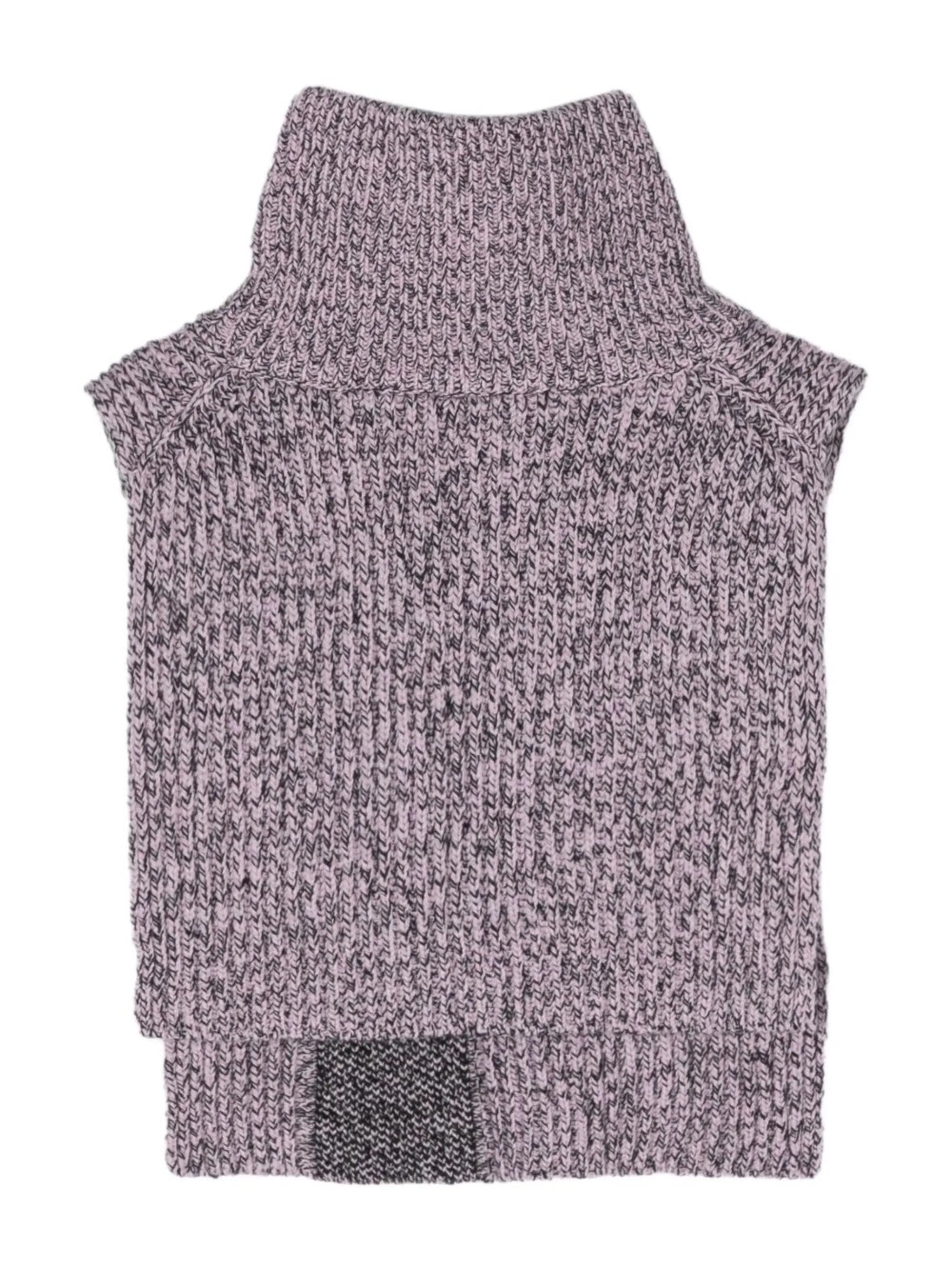 intarsia-knit logo collar