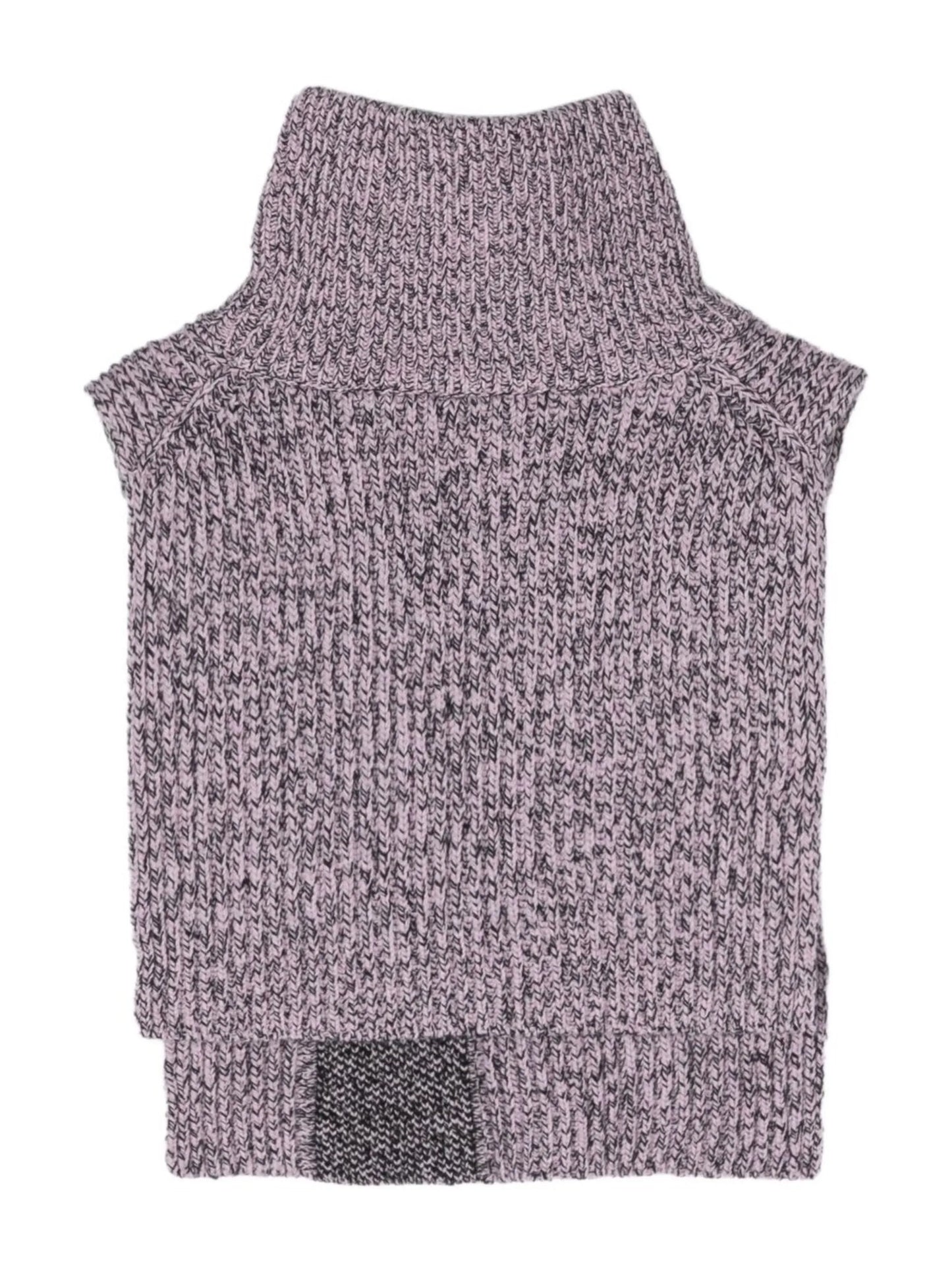 intarsia-knit logo collar