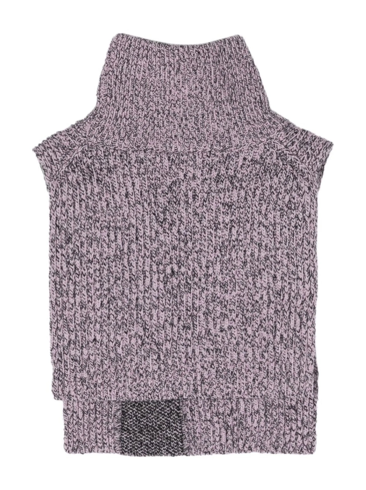 intarsia-knit logo collar