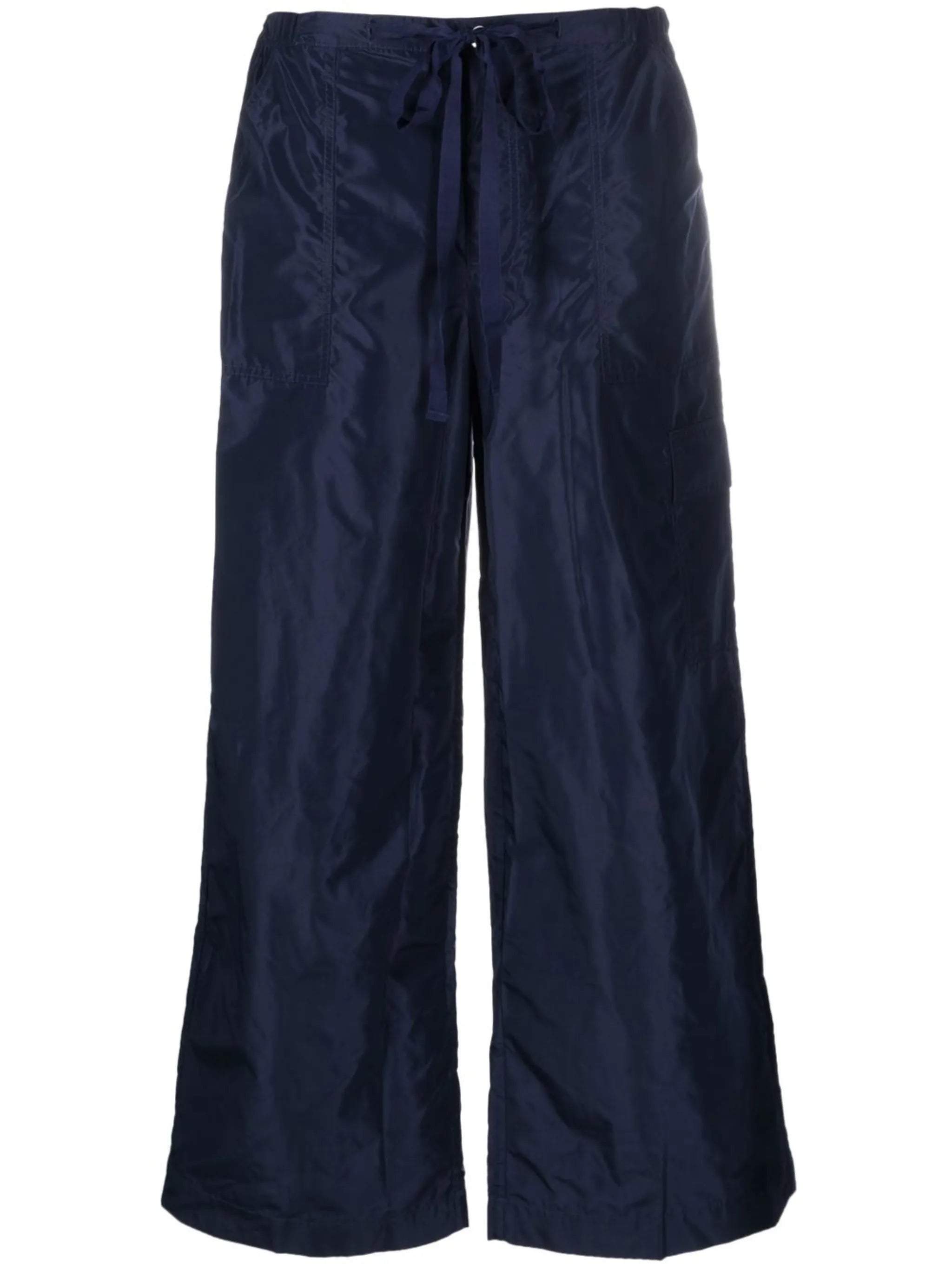 wide-leg satin trousers